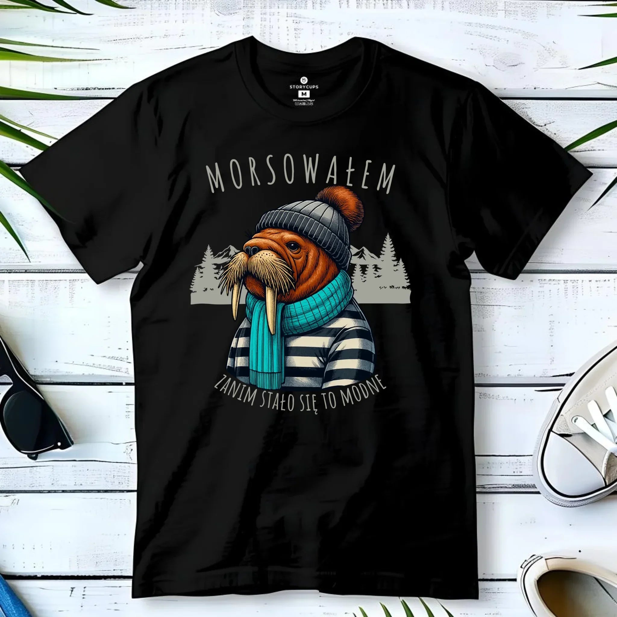 Koszulka męska - prezent dla morsa - Morsowałem zanim stało się to modne - Mors HM08 - StoryCups.pl