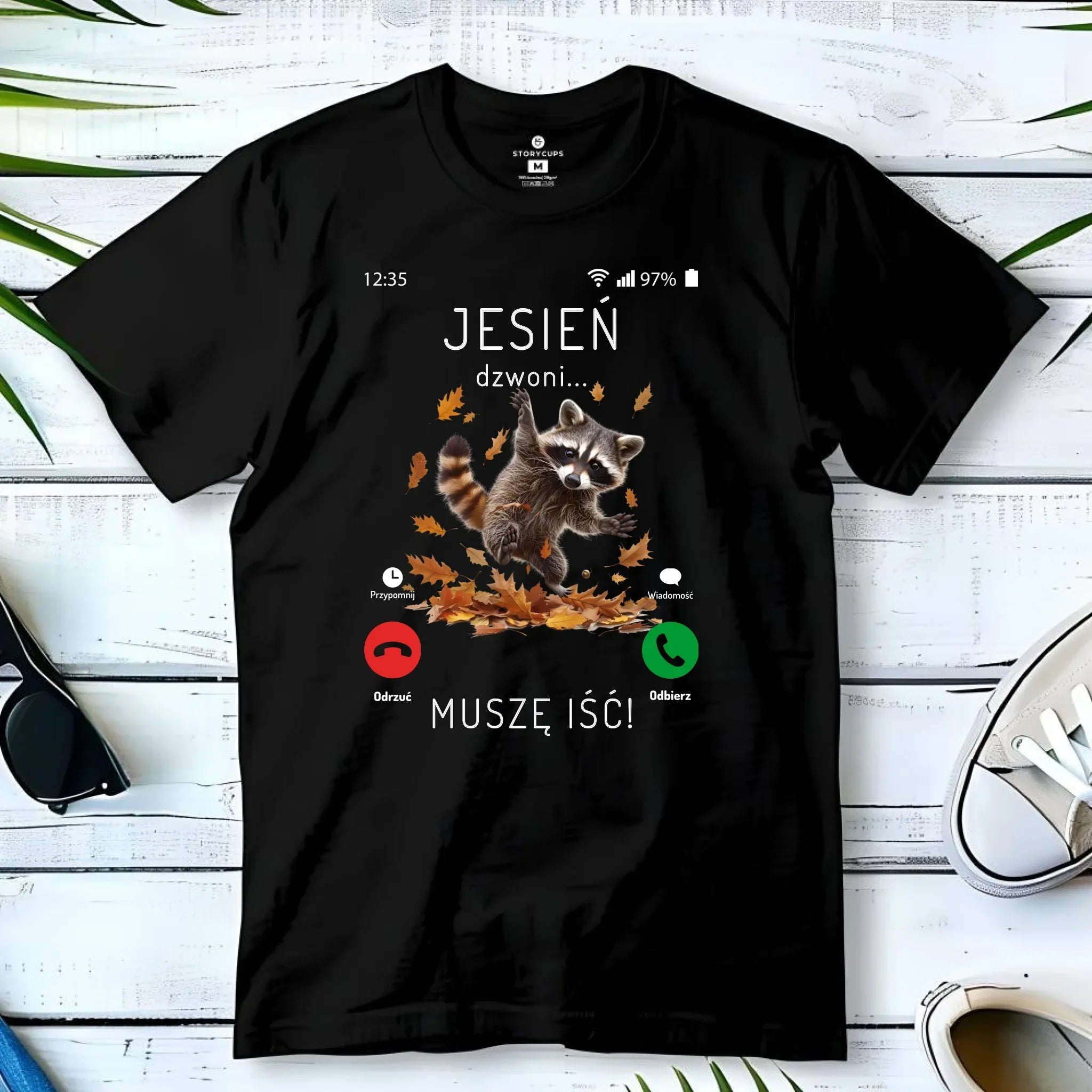 Koszulka męska jesienna - Jesień dzwoni muszę iść JS18 - StoryCups.pl