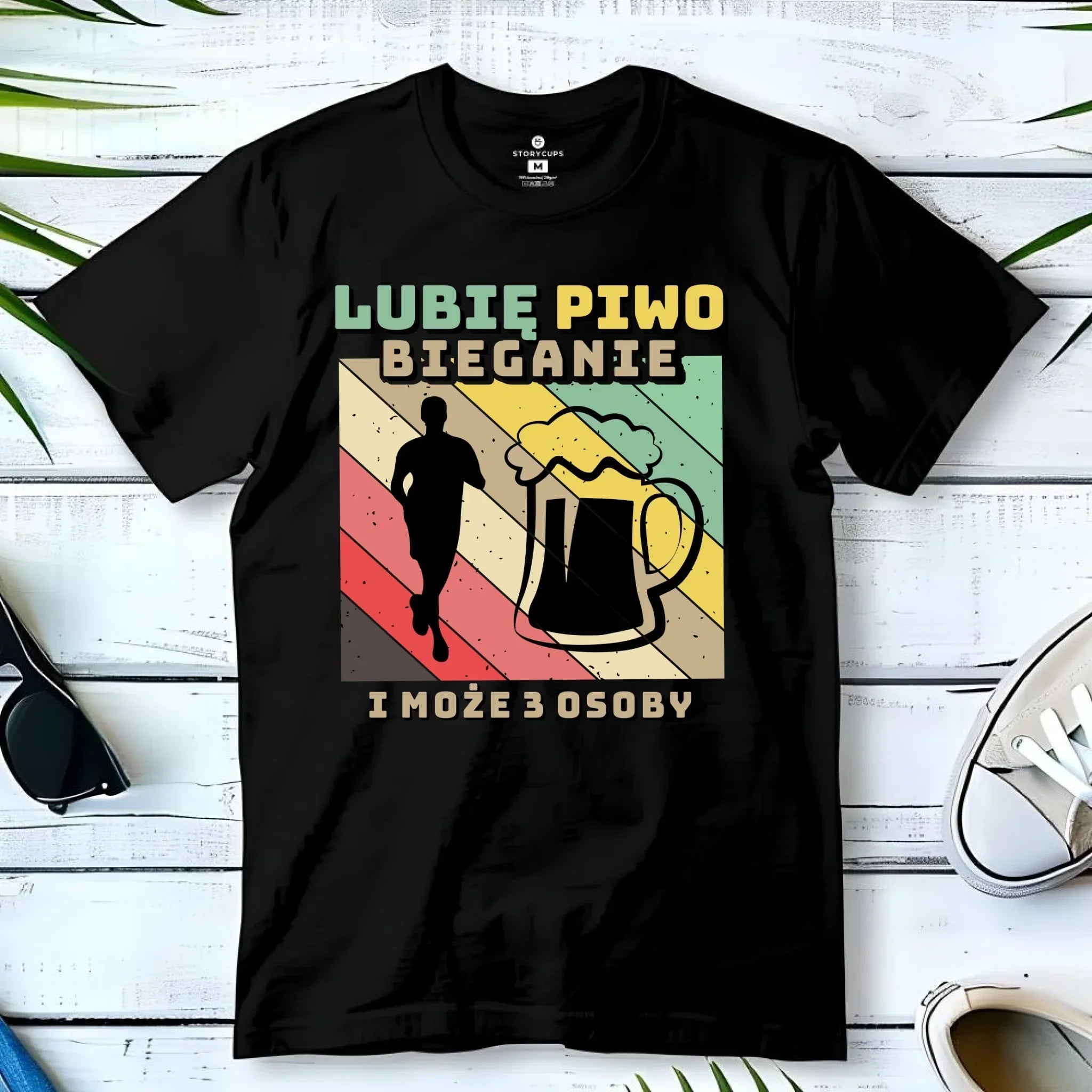 Koszulka męska dla biegacza - Lubię piwo bieganie HB01 - StoryCups.pl