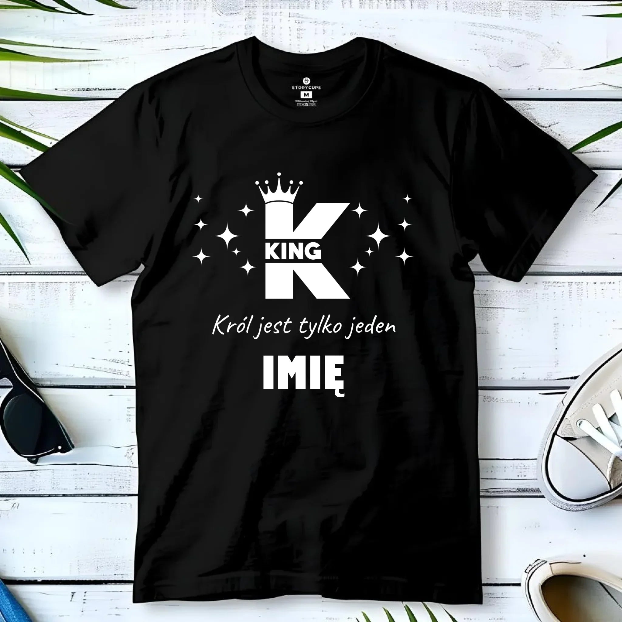 Koszulka męska dla niego - King Król jest tylko jeden - personalizowana W40 - StoryCups.pl