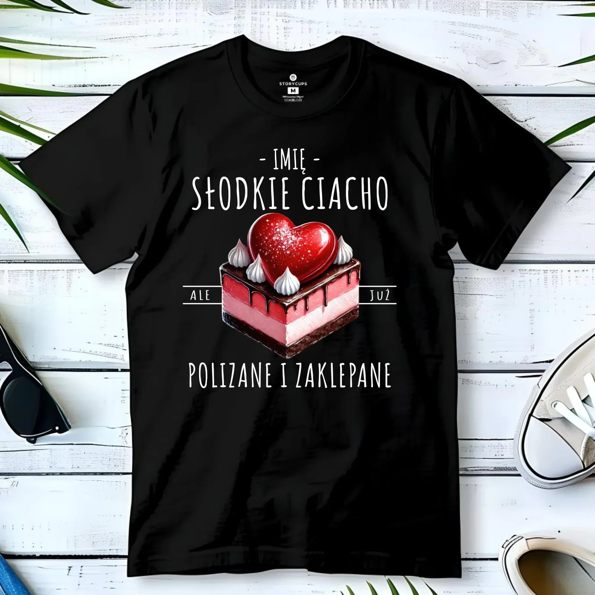 Koszulka męska - Słodkie ciacho polizane i zaklepane - personalizowana W36 - StoryCups.pl