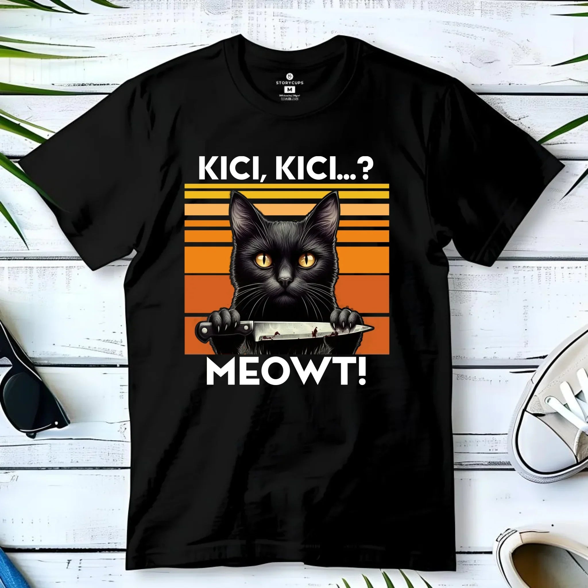 Koszulka męska - Kot z nożem - Kici, kici... MEOWT! HL17 - StoryCups.pl
