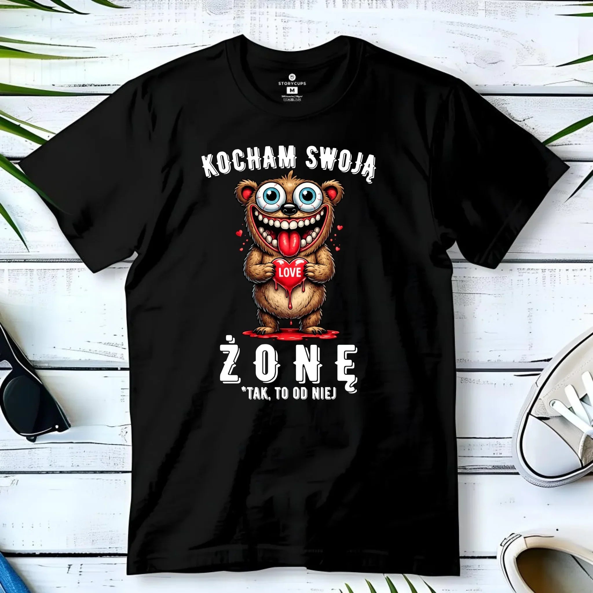 Koszulka męska dla męża - Kocham swoją żonę W23 - StoryCups.pl