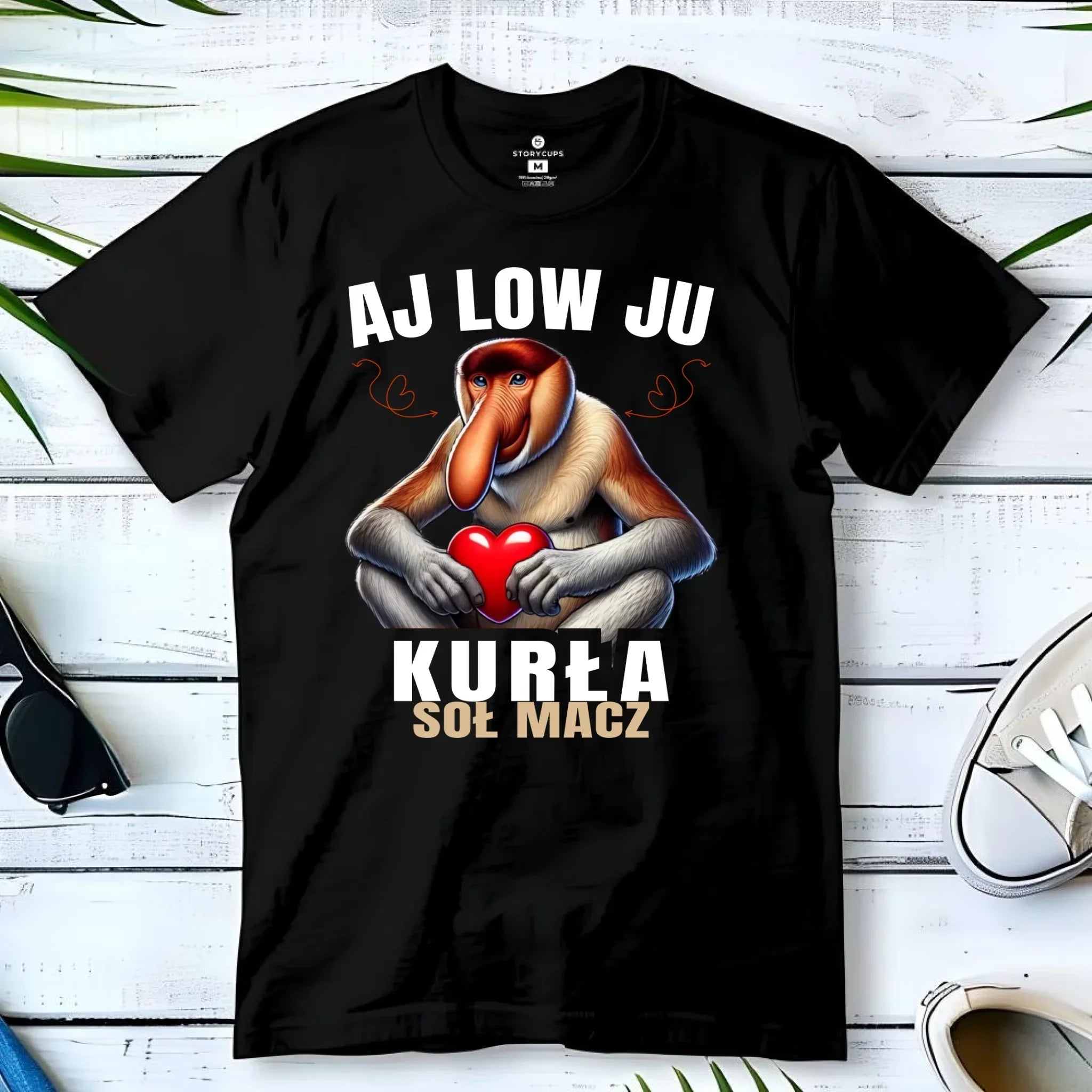 Koszulka męska dla par - Janusz nosacz - Aj low ju kurła W26 - StoryCups.pl