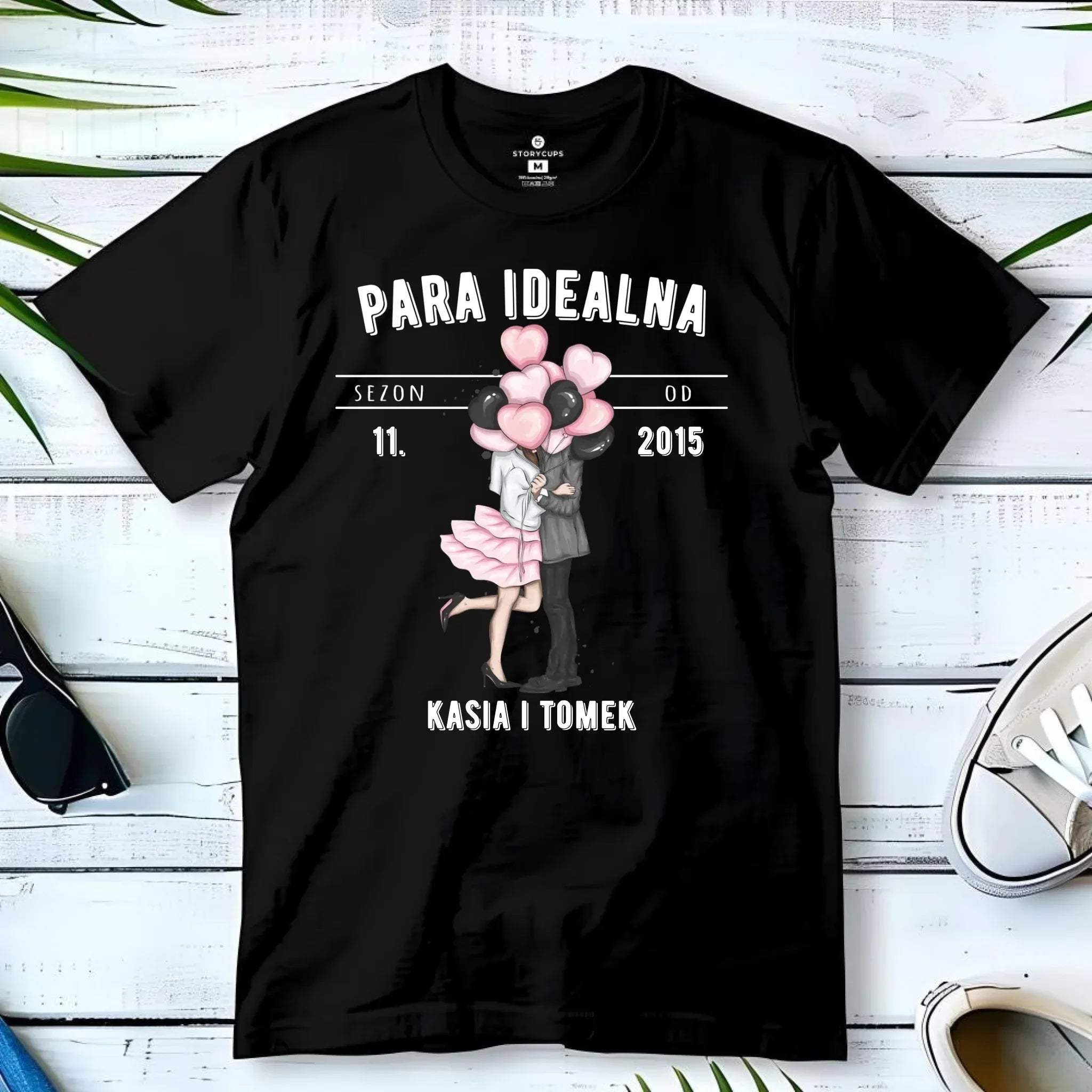 Koszulka męska dla par na rocznicę - Para idealna - personalizowana W11 - StoryCups.pl