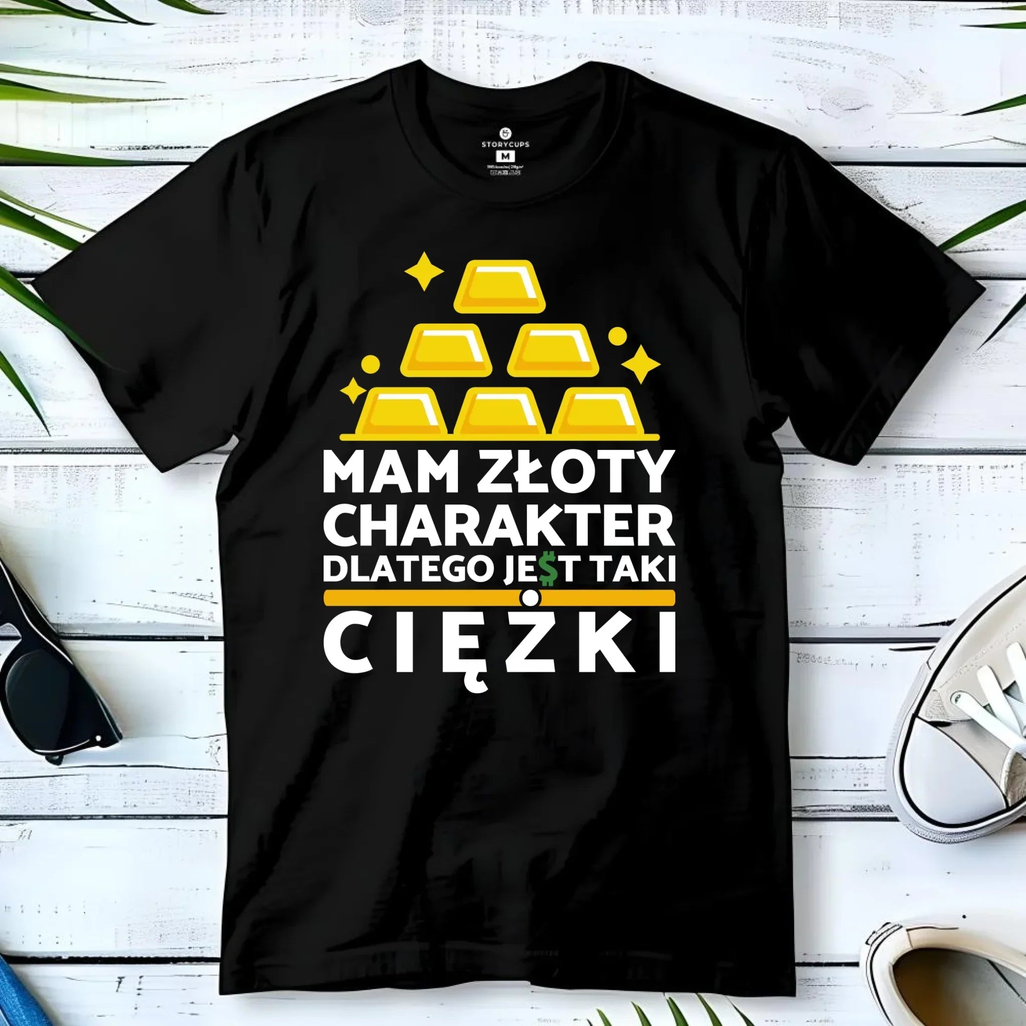 Koszulka męska - prezent dla chłopaka - Złoty charakter DCH16 - StoryCups.pl