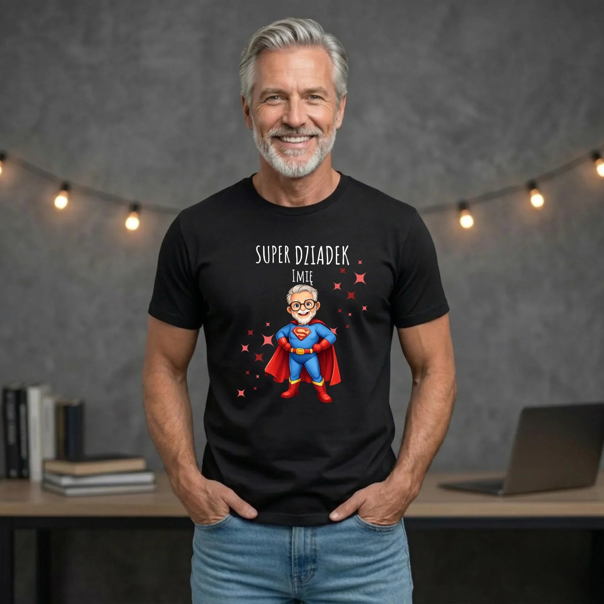 Koszulka dla dziadka - Super Dziadek - personalizowana D02 - StoryCups.pl