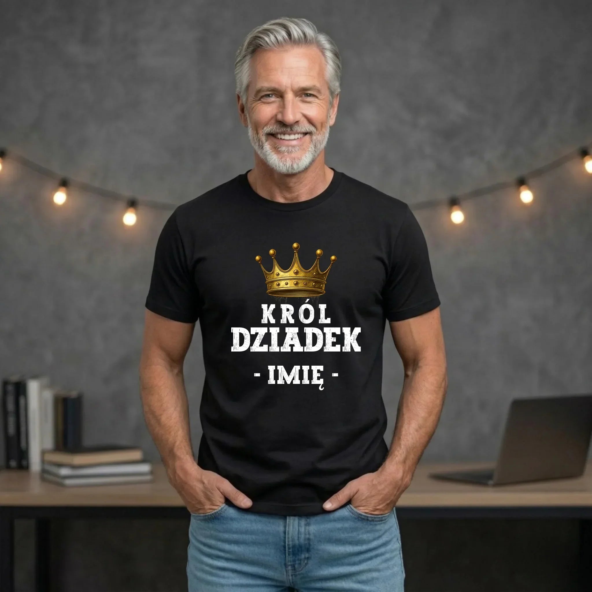 Koszulka dla dziadka - Król Dziadek - personalizowana D17 - StoryCups.pl