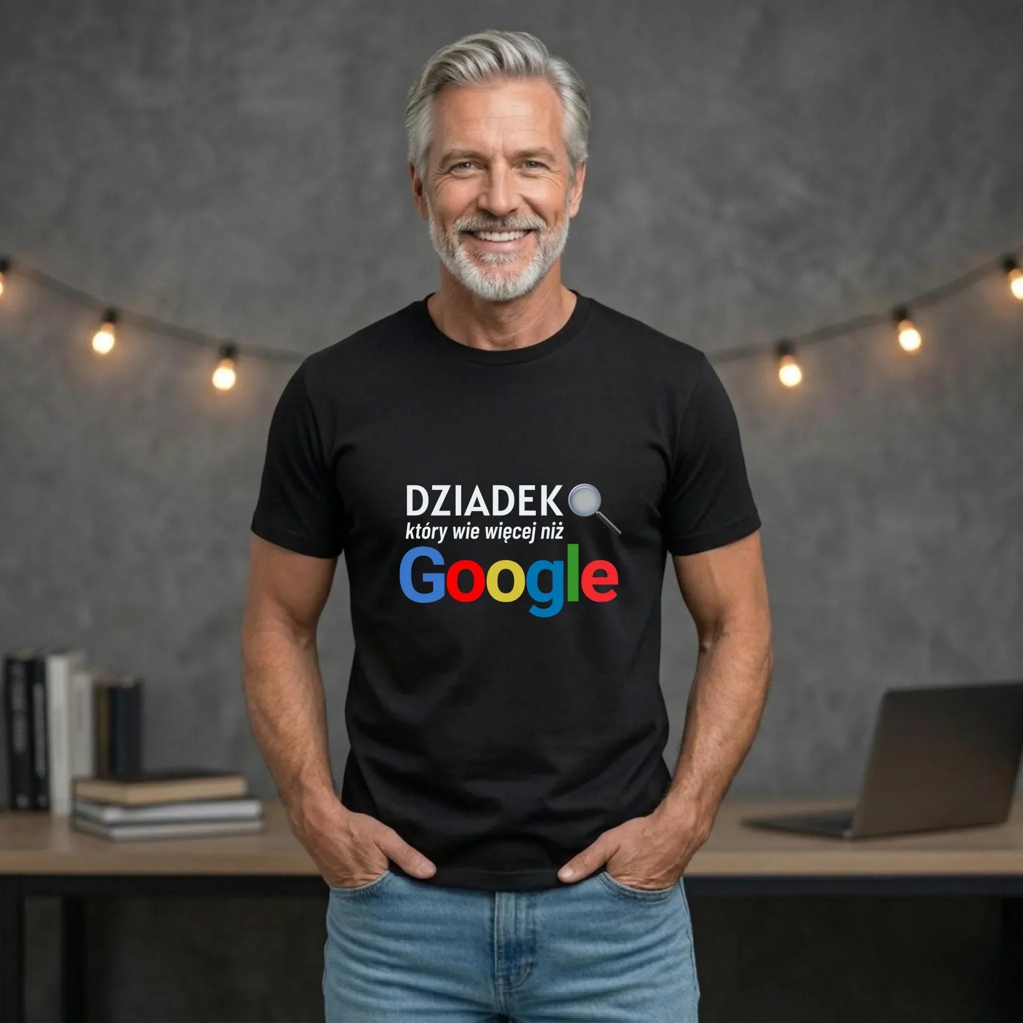 Koszulka dla dziadka - Dziadek który wie więcej niż google D44 - StoryCups.pl