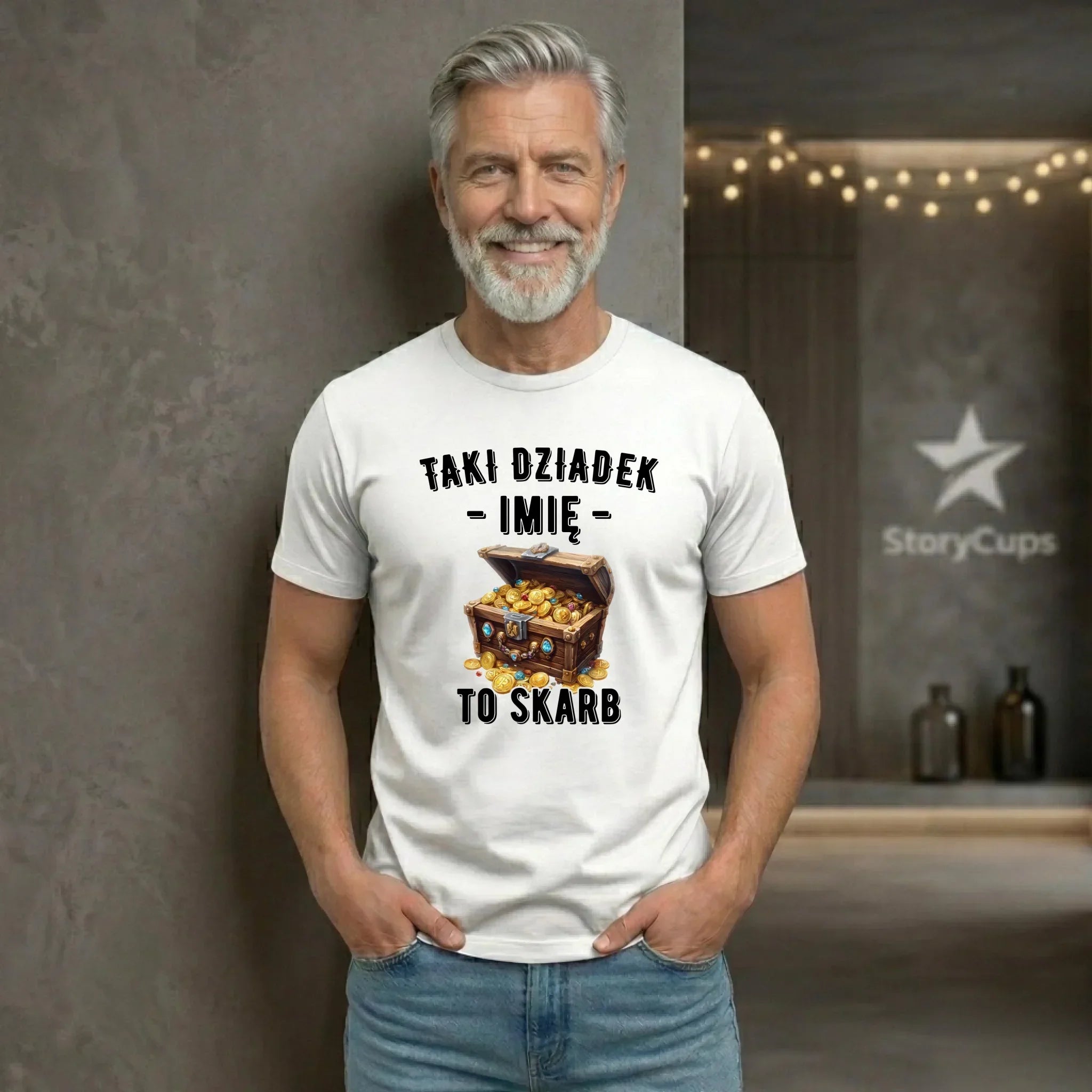Koszulka dla dziadka - Taki dziadek to skarb - personalizowana D19 - StoryCups.pl