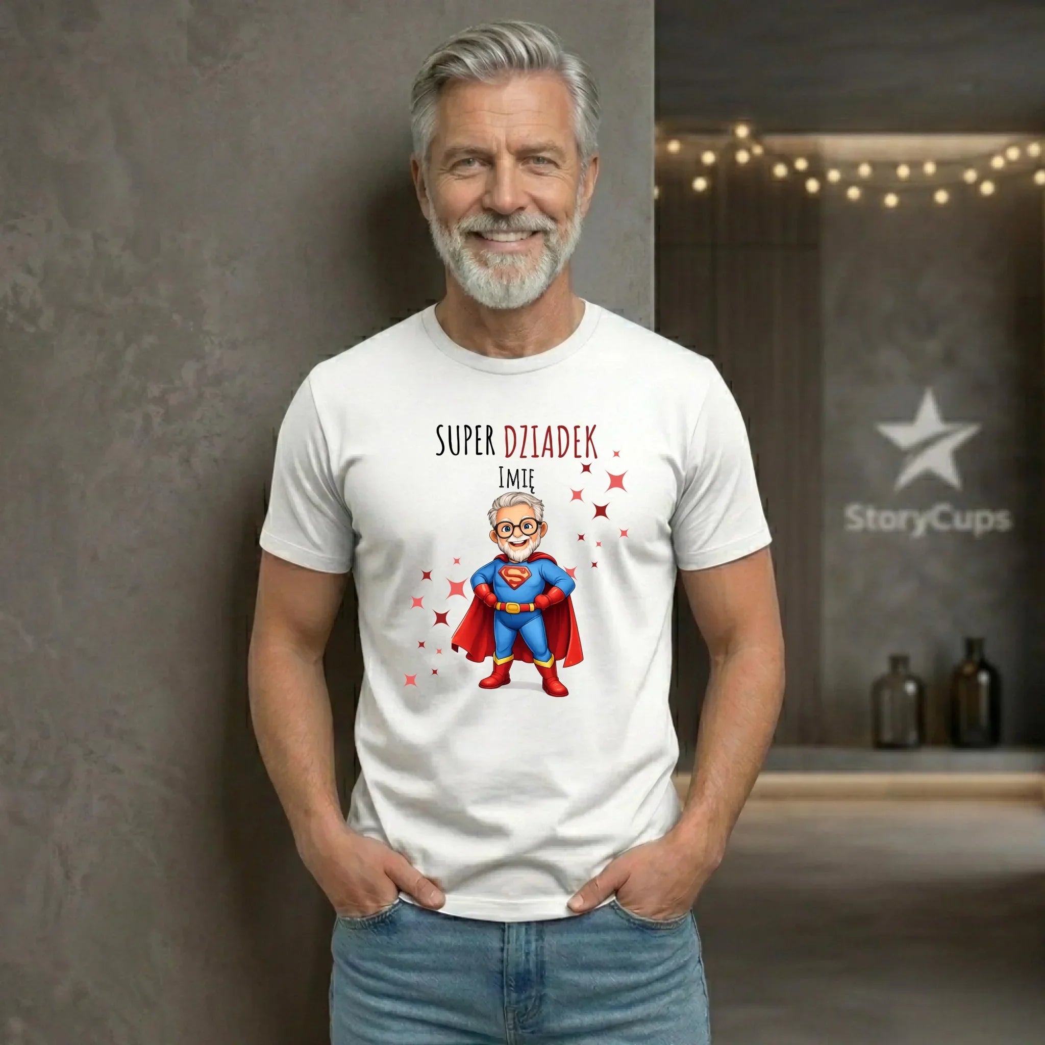 Koszulka dla dziadka - Super Dziadek - personalizowana D02 - StoryCups.pl