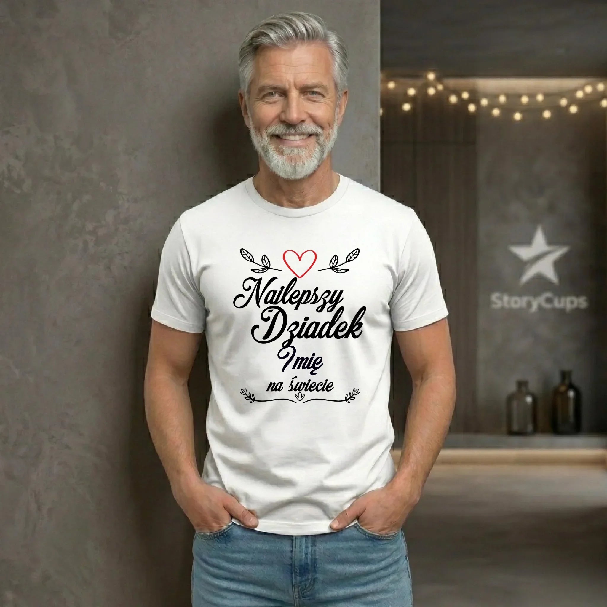 Koszulka dla dziadka - Najlepszy dziadek na Świecie - personalizowana D12 - StoryCups.pl