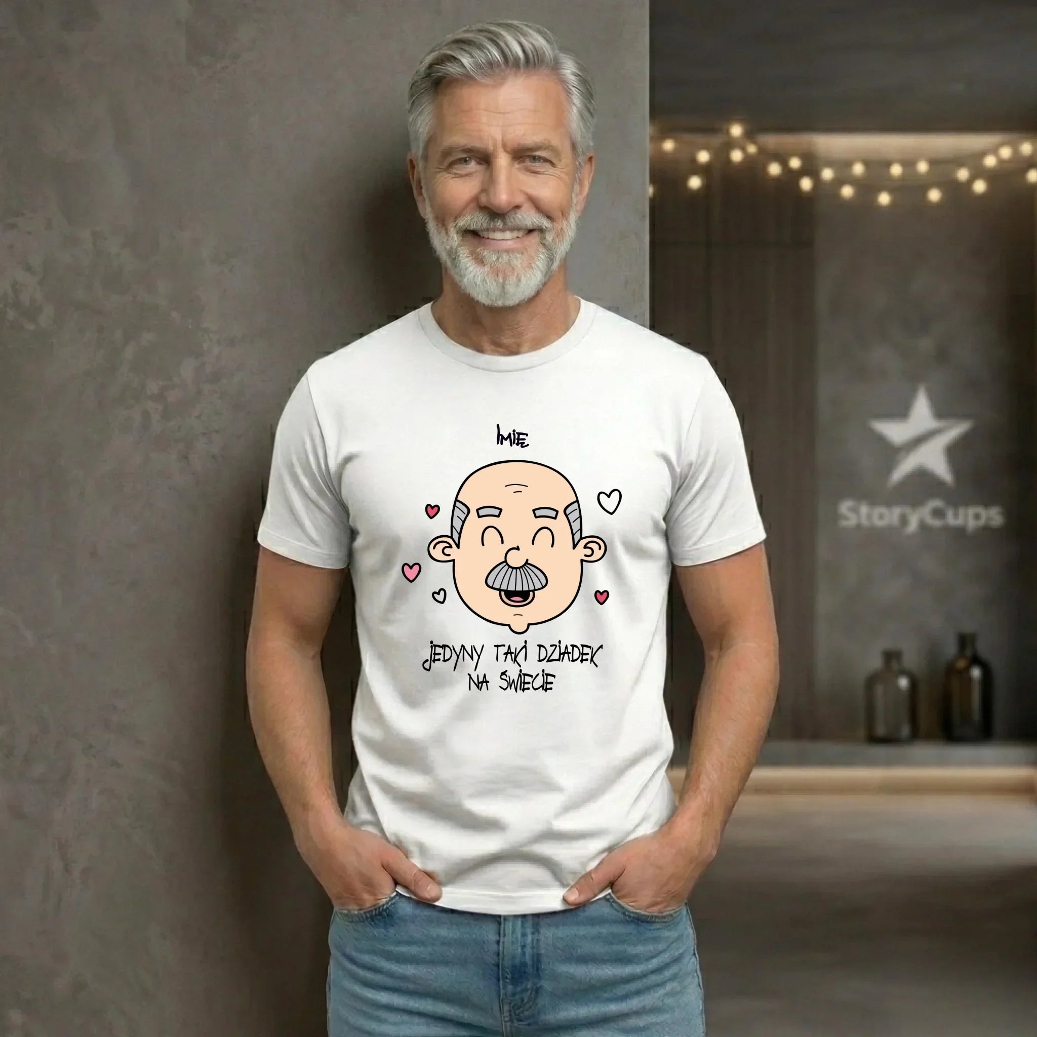 Koszulka dla dziadka - Jedyny taki dziadek na świecie - personalizowana D15 - StoryCups.pl