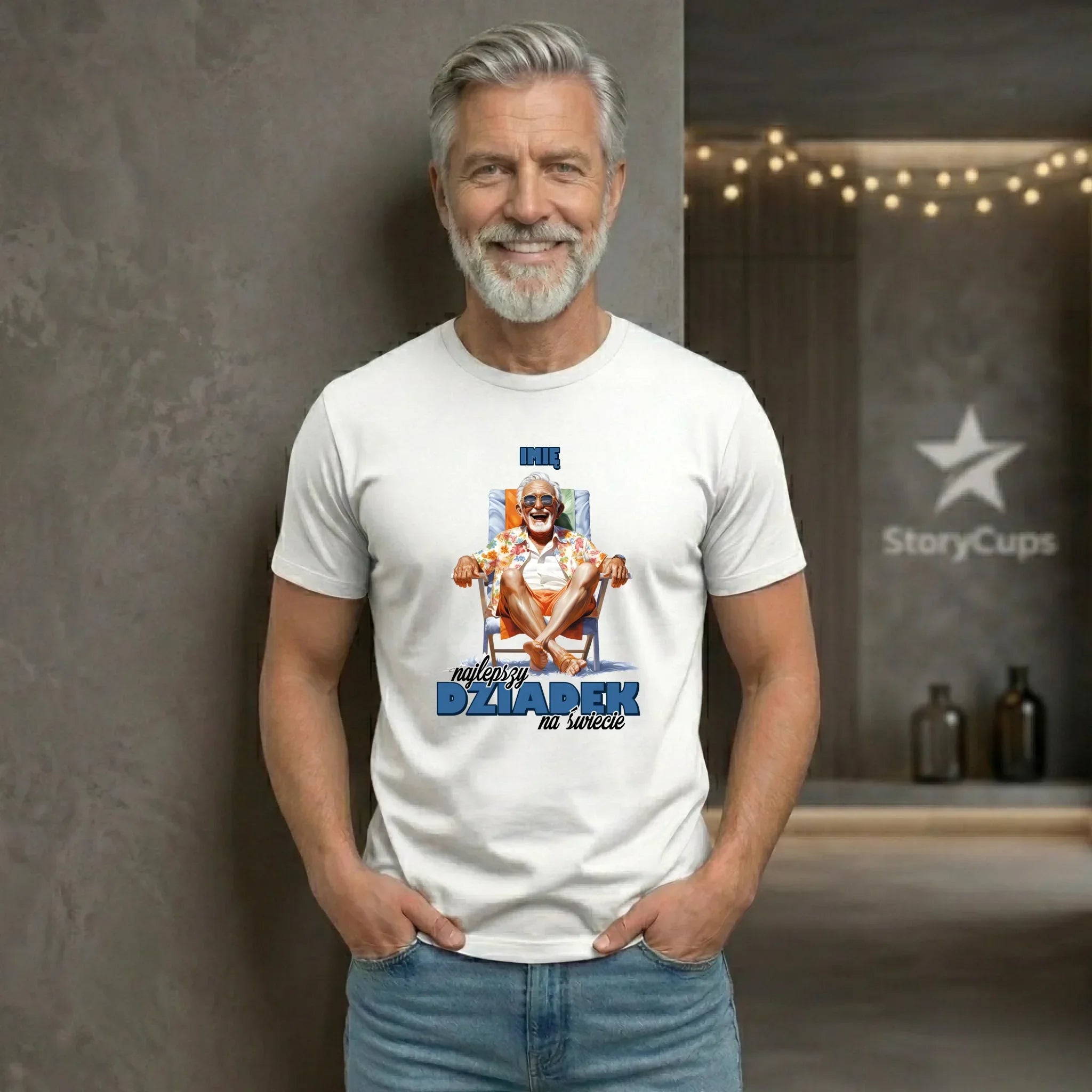 Koszulka dla dziadka - Najlepszy Dziadek na świecie - personalizowana D14 - StoryCups.pl