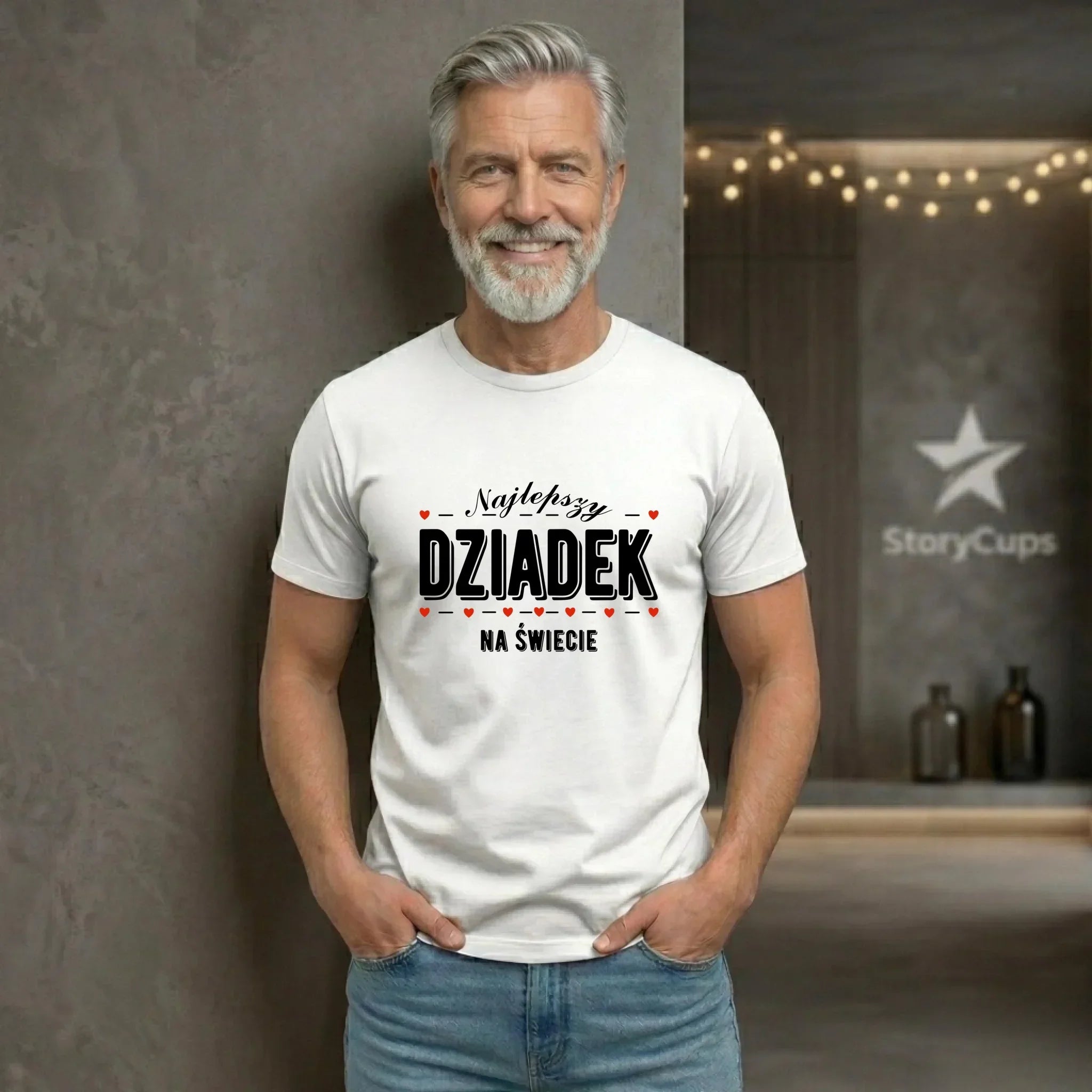 Koszulka dla dziadka - Najlepszy dziadek na świecie D23 - StoryCups.pl