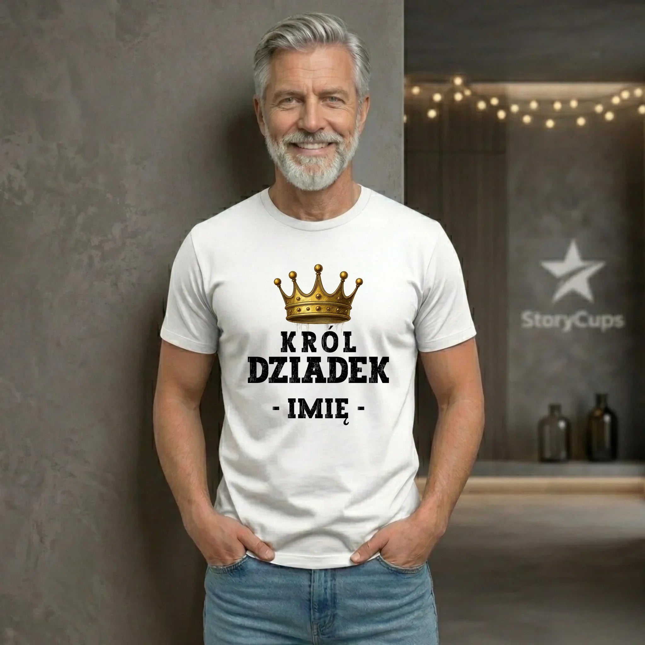 Koszulka dla dziadka - Król Dziadek - personalizowana D17 - StoryCups.pl