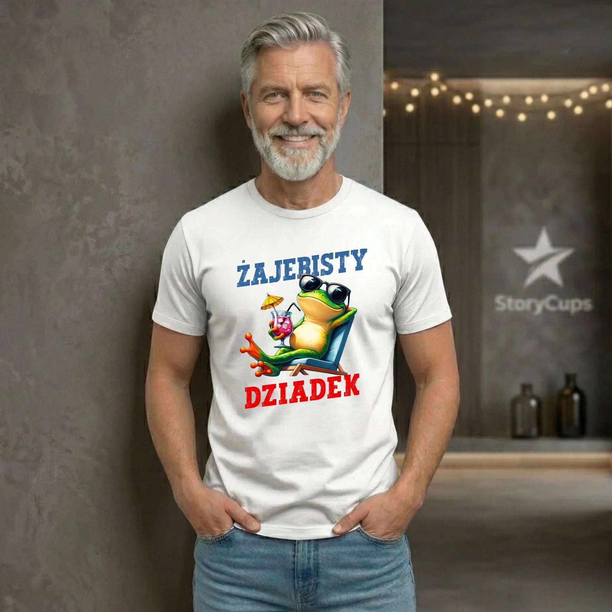Koszulka dla dziadka - Żajebisty dziadek D27 - StoryCups.pl