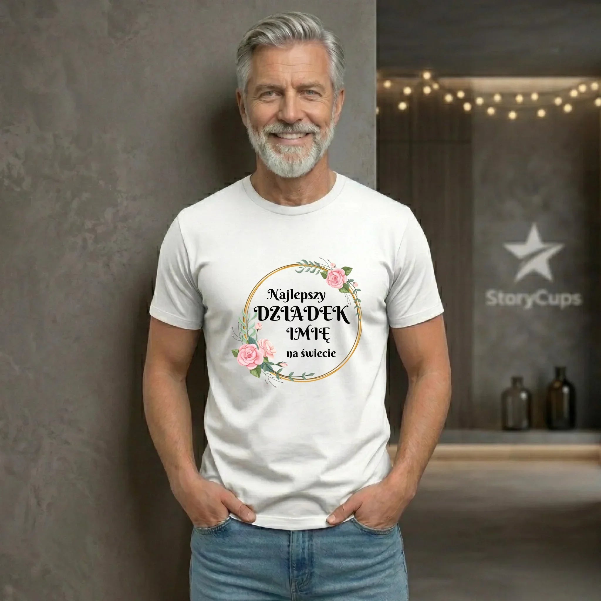 Koszulka dla dziadka - Najlepszy dziadek na Świecie - personalizowana D04 - StoryCups.pl
