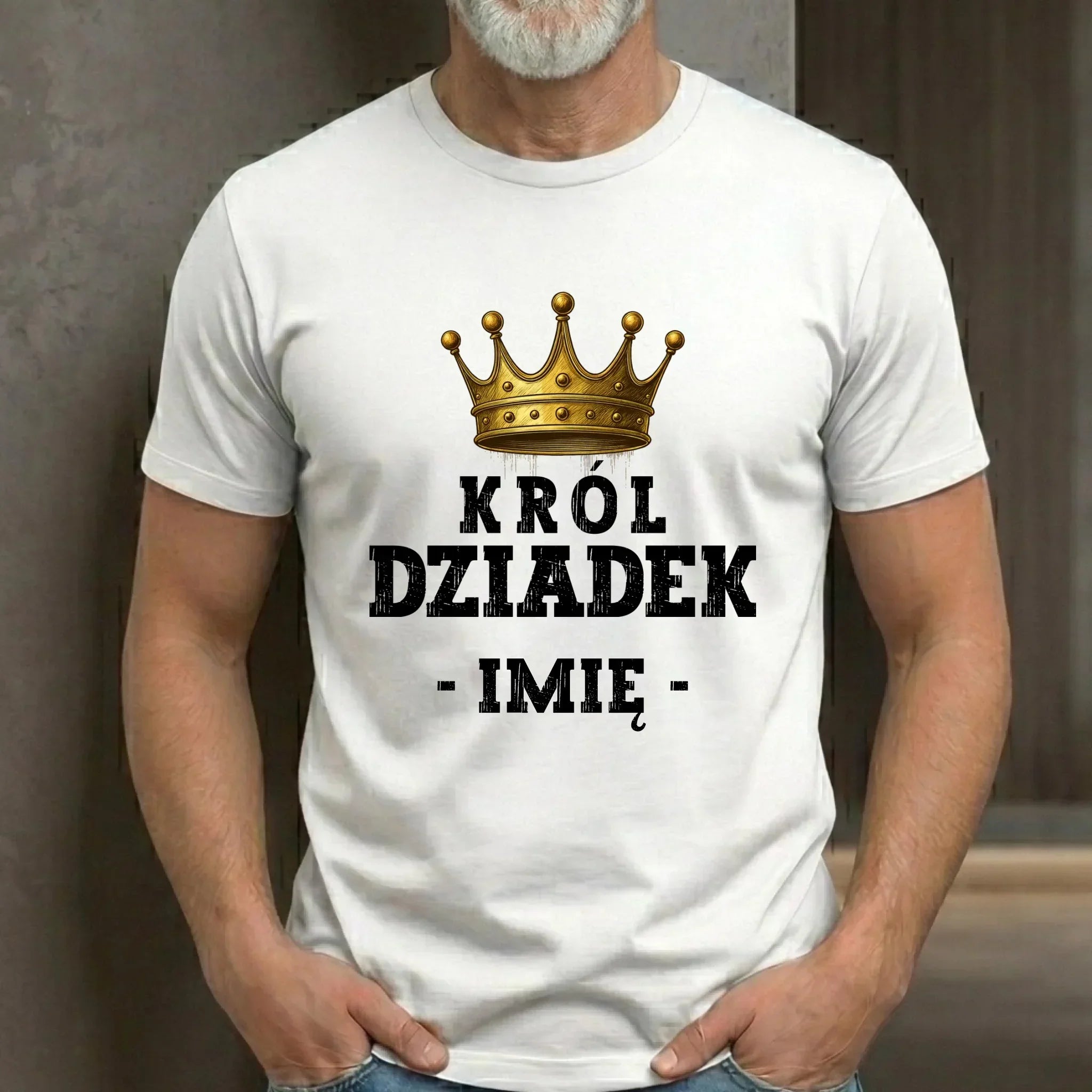 Koszulka dla dziadka - Król Dziadek - personalizowana D17 - StoryCups.pl