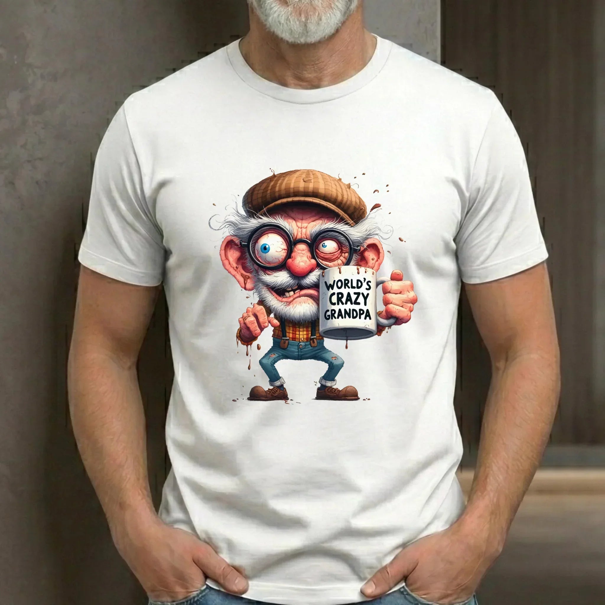 Koszulka dla dziadka - Crazy grandpa D38 - StoryCups.pl