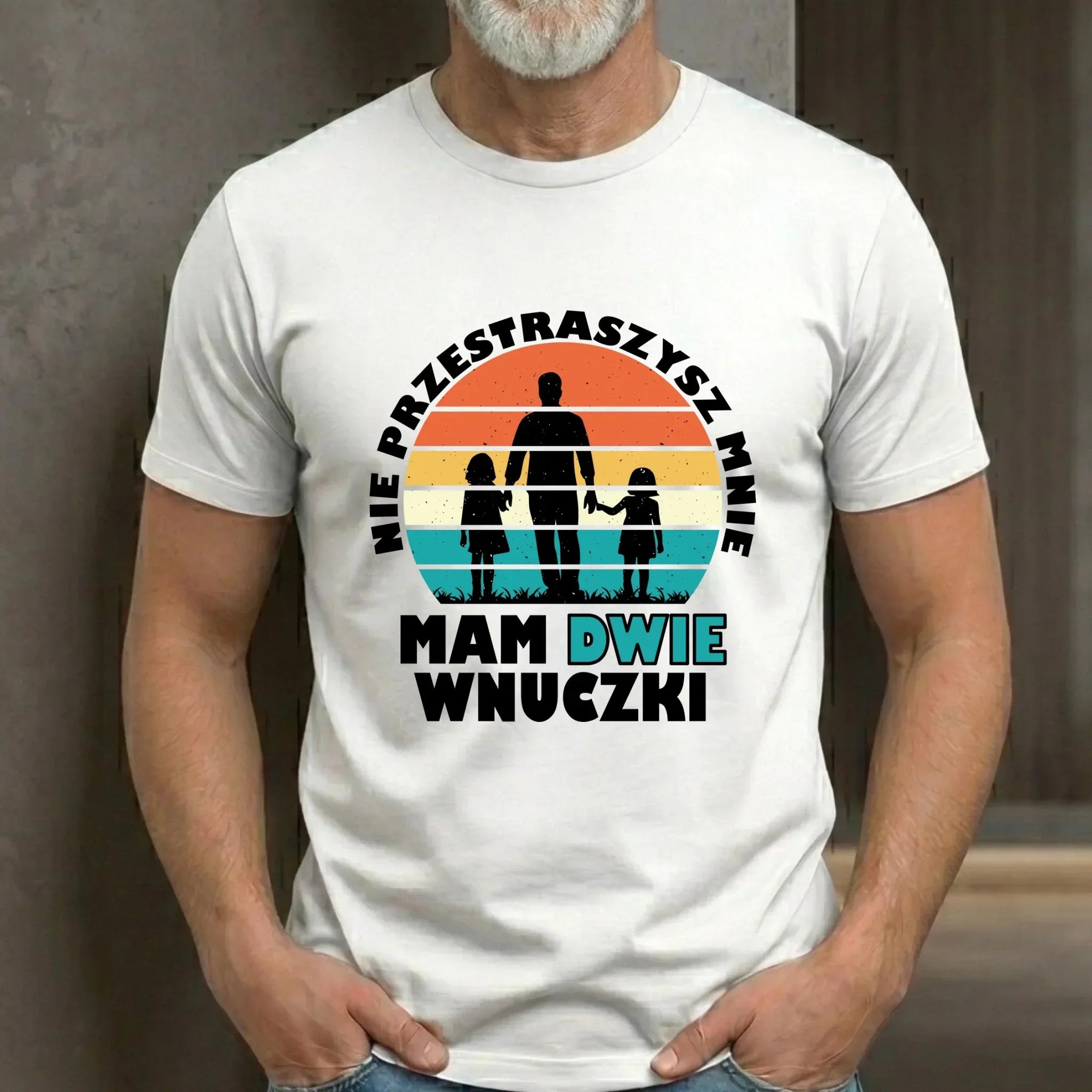 Koszulka dla dziadka - Nie przestraszysz mnie mam dwie wnuczki D41 - StoryCups.pl