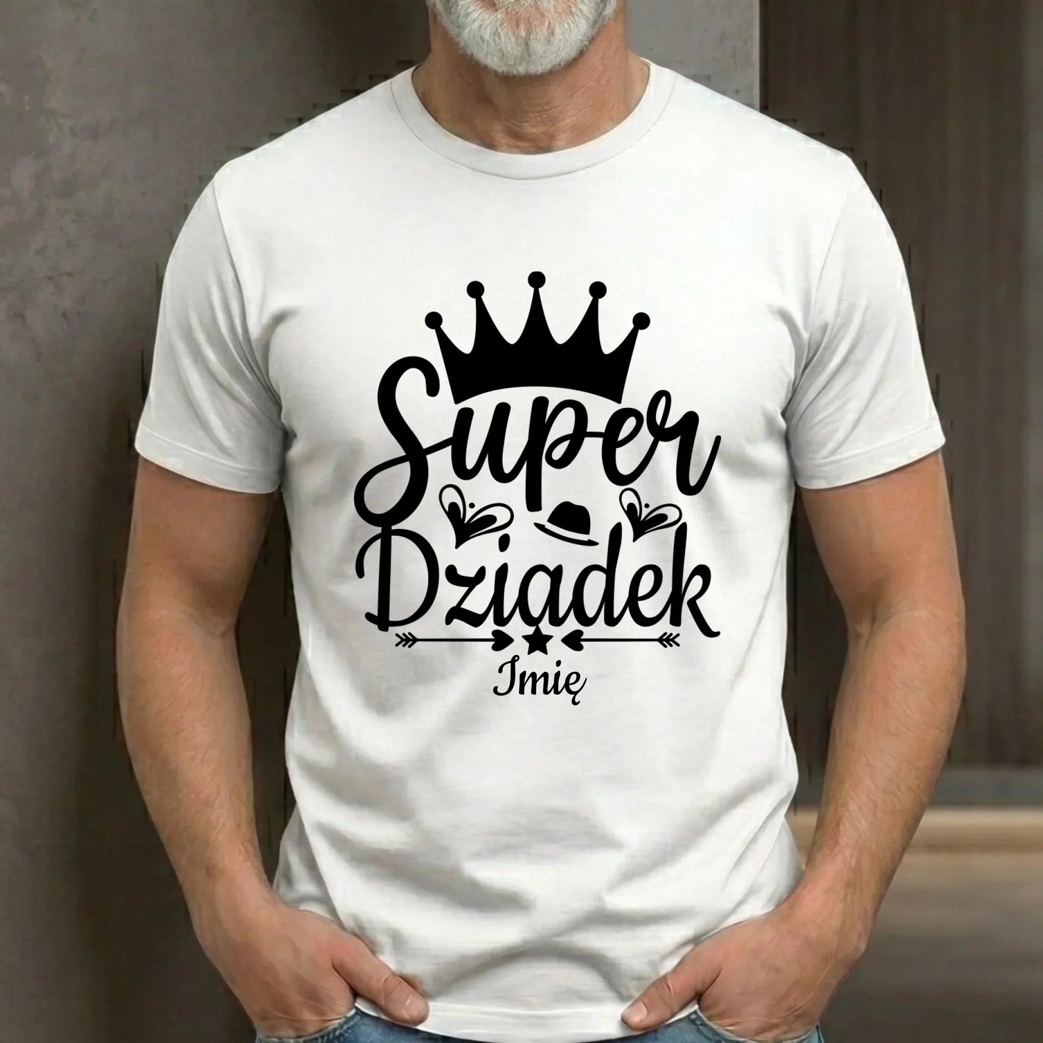 Koszulka dla dziadka - Super Dziadek - personalizowana D03 - StoryCups.pl