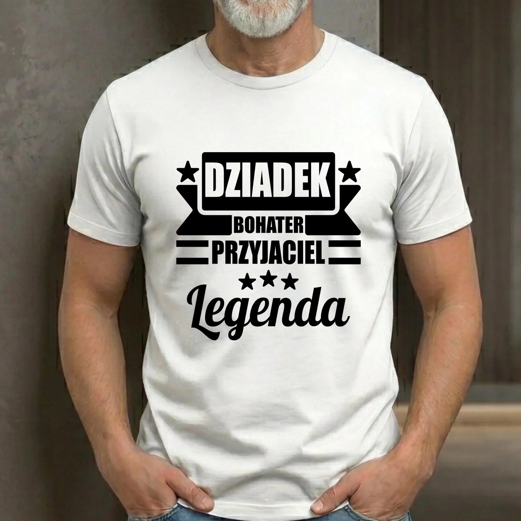 Koszulka dla dziadka - Bohater przyjaciel legenda D20 - StoryCups.pl