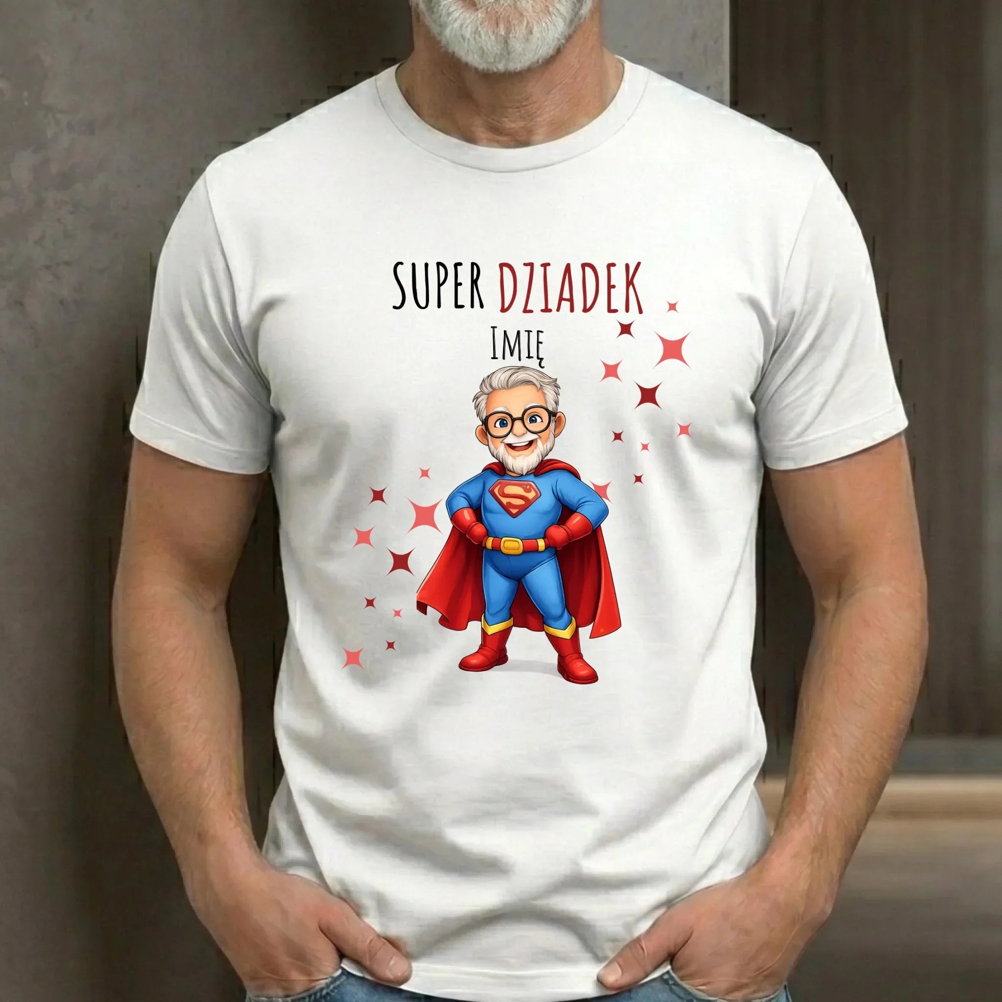 Koszulka dla dziadka - Super Dziadek - personalizowana D02 - StoryCups.pl
