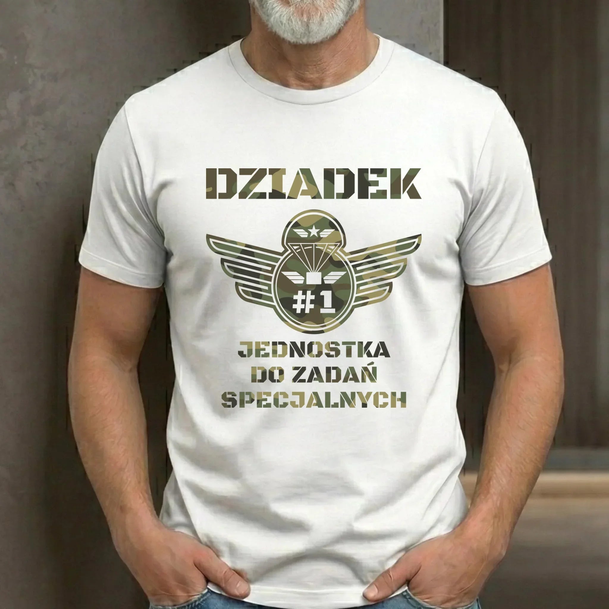 Koszulka dla dziadka - Dziadek jednostka do zadań specjalnych D31 - StoryCups.pl