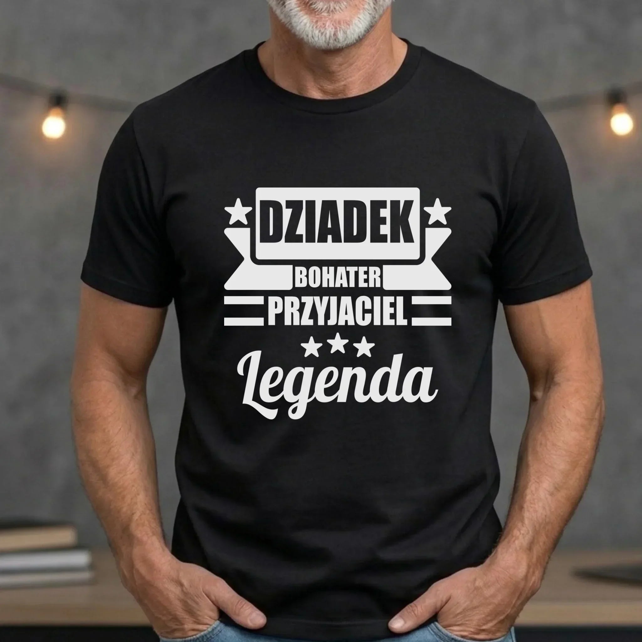 Koszulka dla dziadka - Bohater przyjaciel legenda D20 - StoryCups.pl