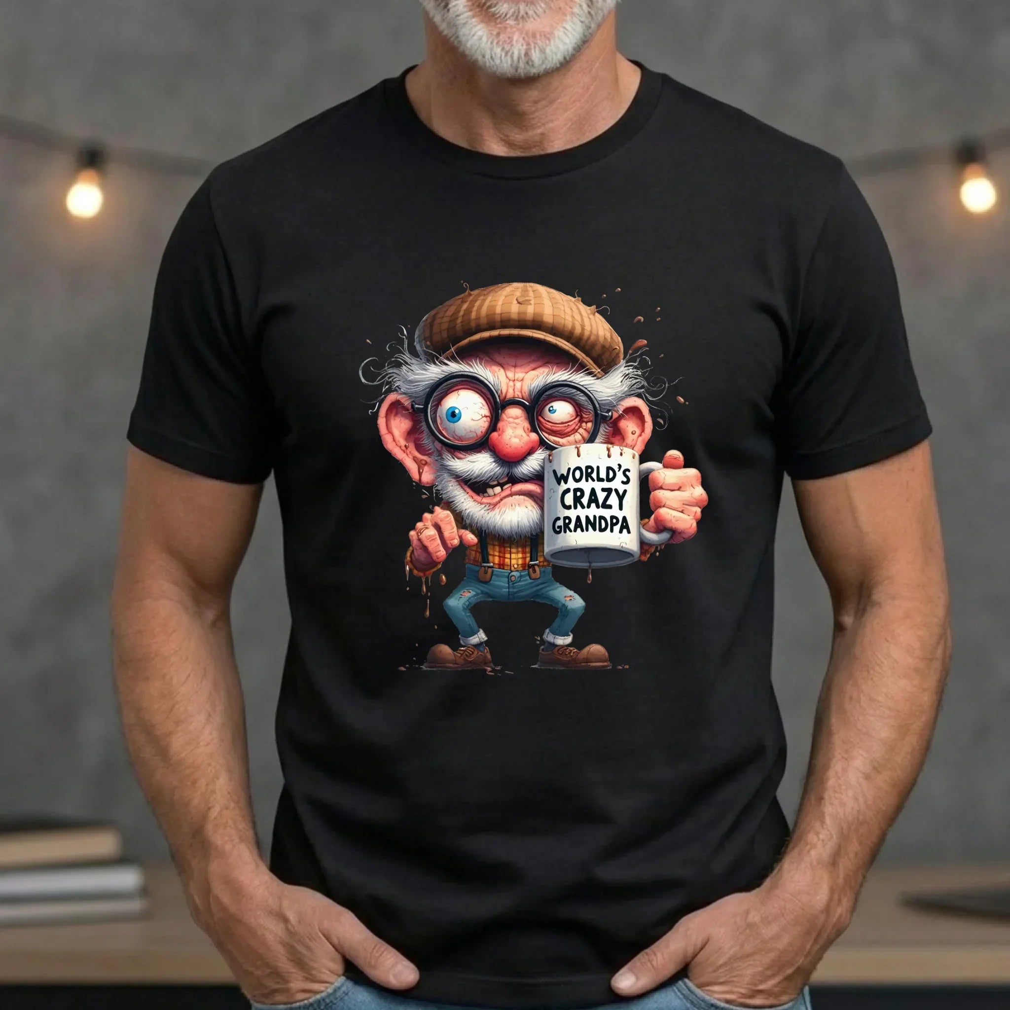 Koszulka dla dziadka - Crazy grandpa D38 - StoryCups.pl