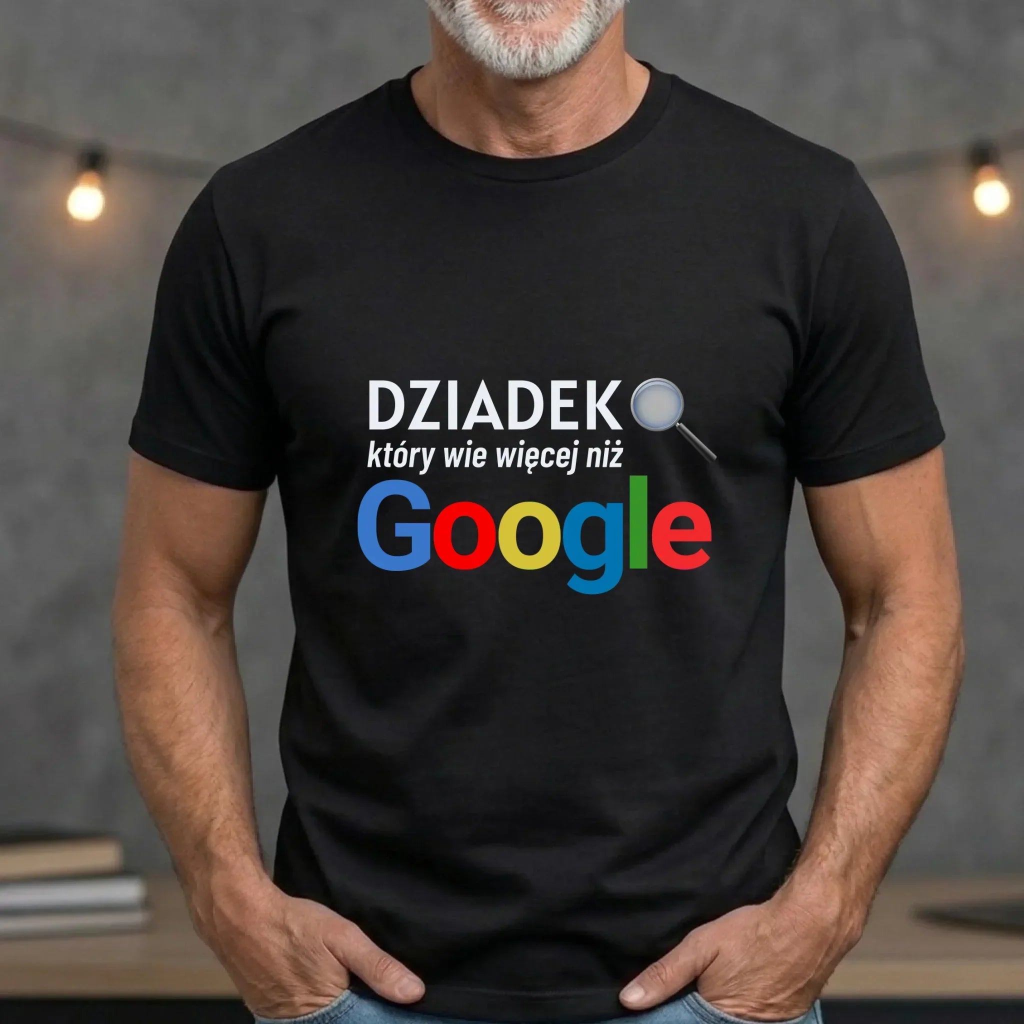 Koszulka dla dziadka - Dziadek który wie więcej niż google D44 - StoryCups.pl