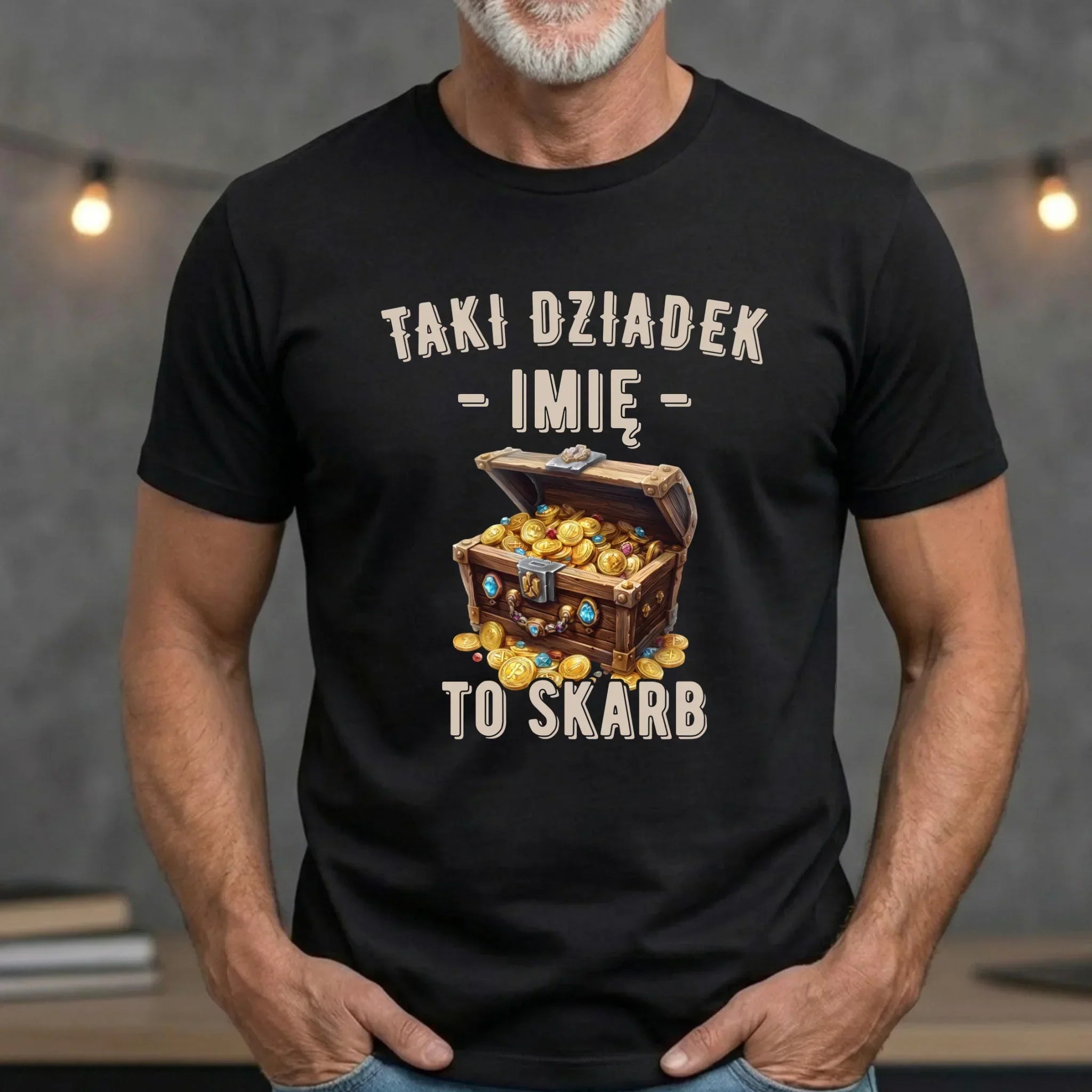 Koszulka dla dziadka - Taki dziadek to skarb - personalizowana D19 - StoryCups.pl