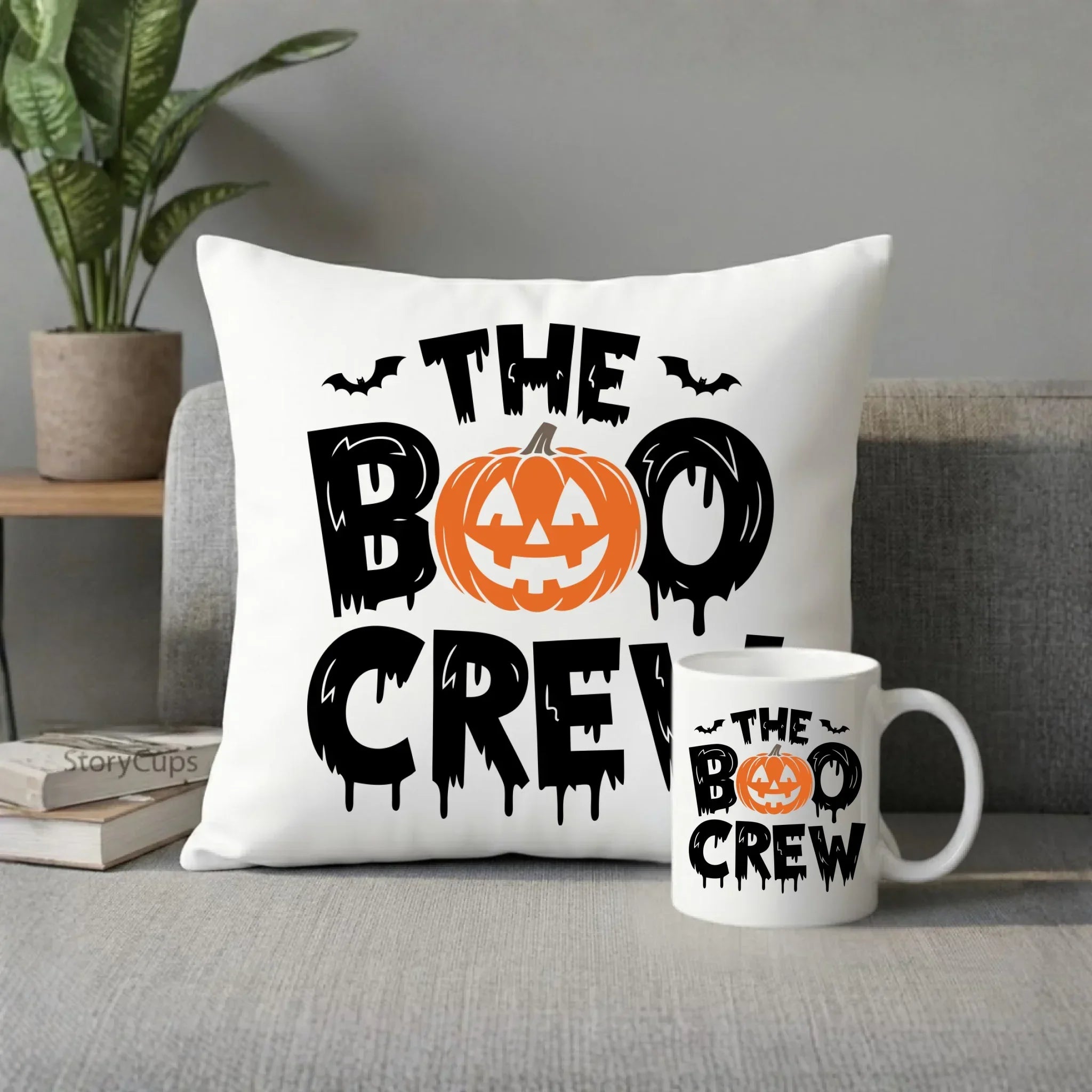 Zestaw poduszka i kubek na Halloween - The Boo Crew HL12 - StoryCups.pl