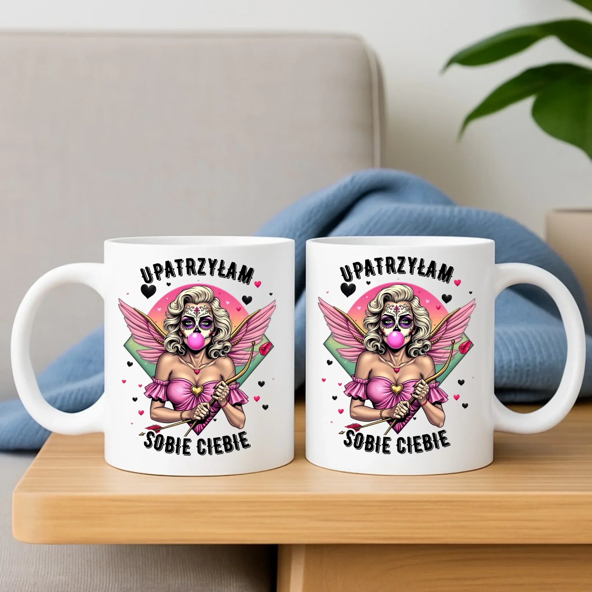 Zestaw poduszka i kubek - Upatrzyłam sobie Ciebie W47 - StoryCups.pl