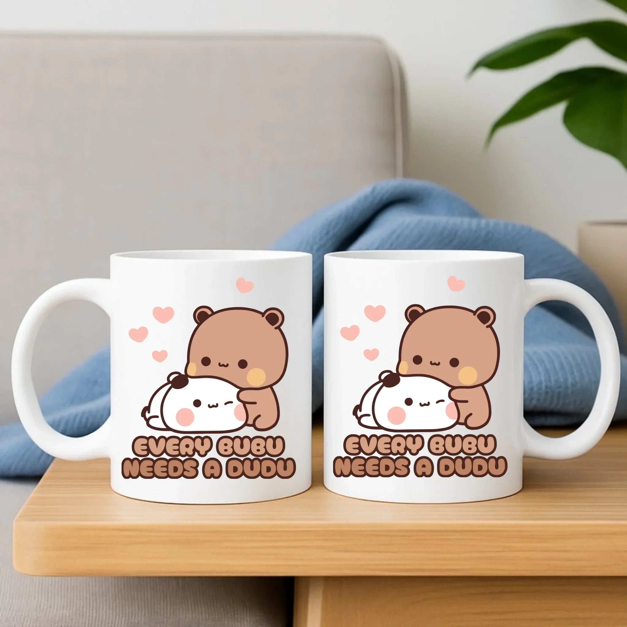 Zestaw poduszka i kubek dla par - Every Bubu needs a Dudu W33 - StoryCups.pl