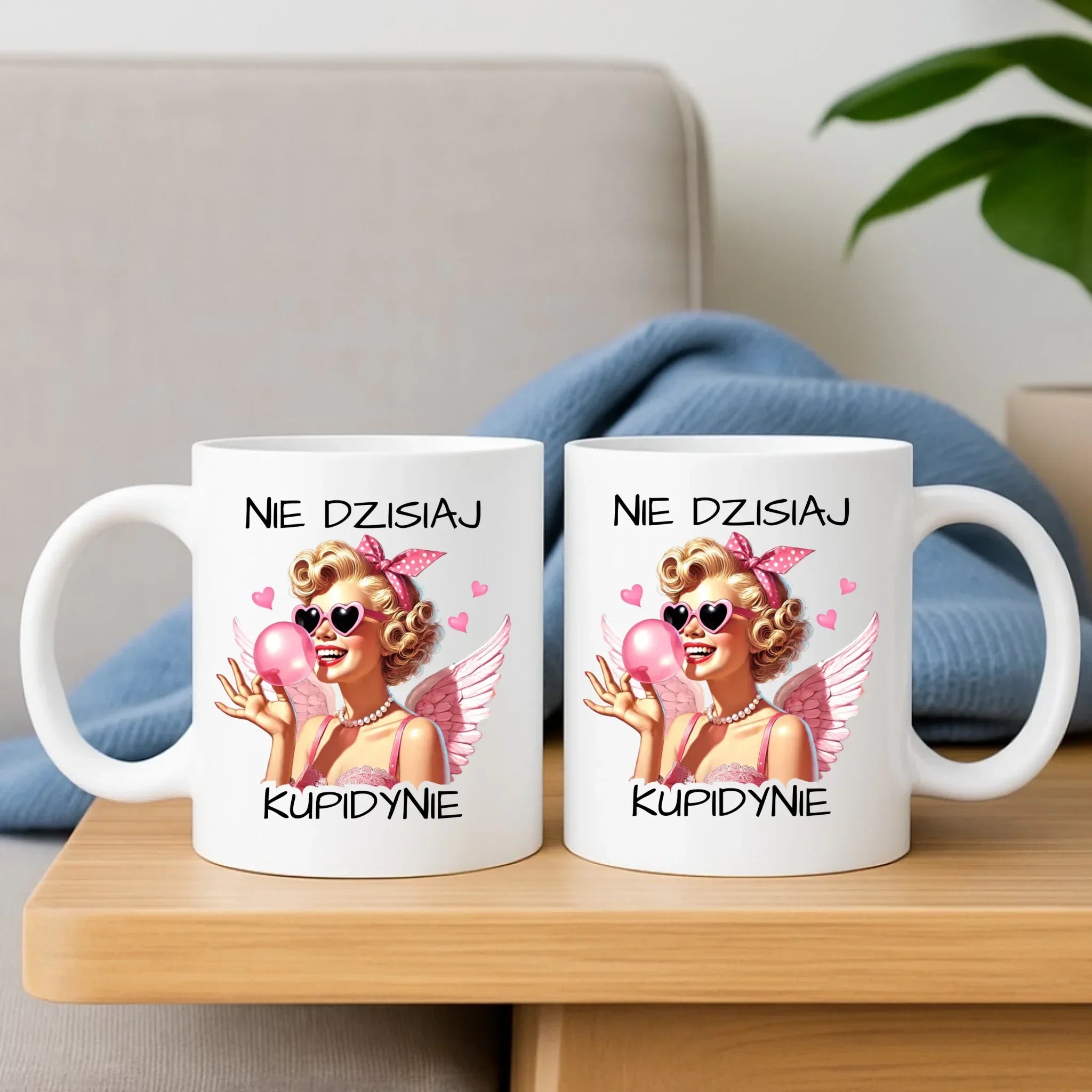 Zestaw poduszka i kubek na Walentynki dla singielki - Nie dzisiaj W18 - StoryCups.pl