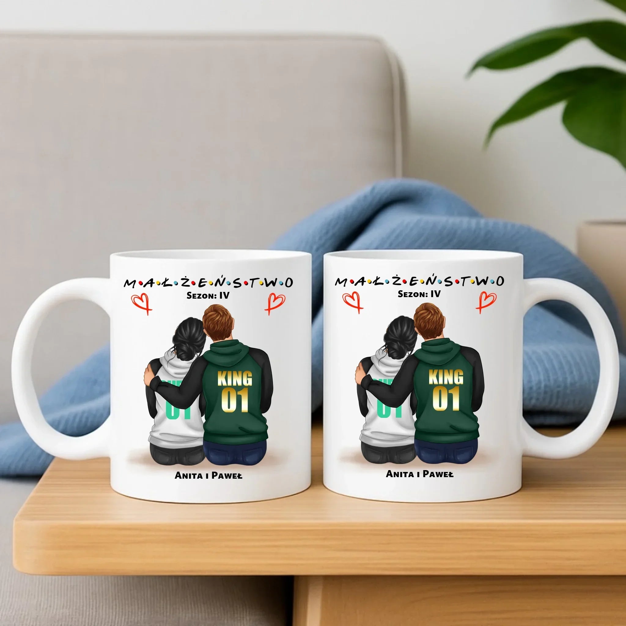 Zestaw poduszka i kubek dla par - Małżeństwo Sezon - personalizowany W05 - StoryCups.pl