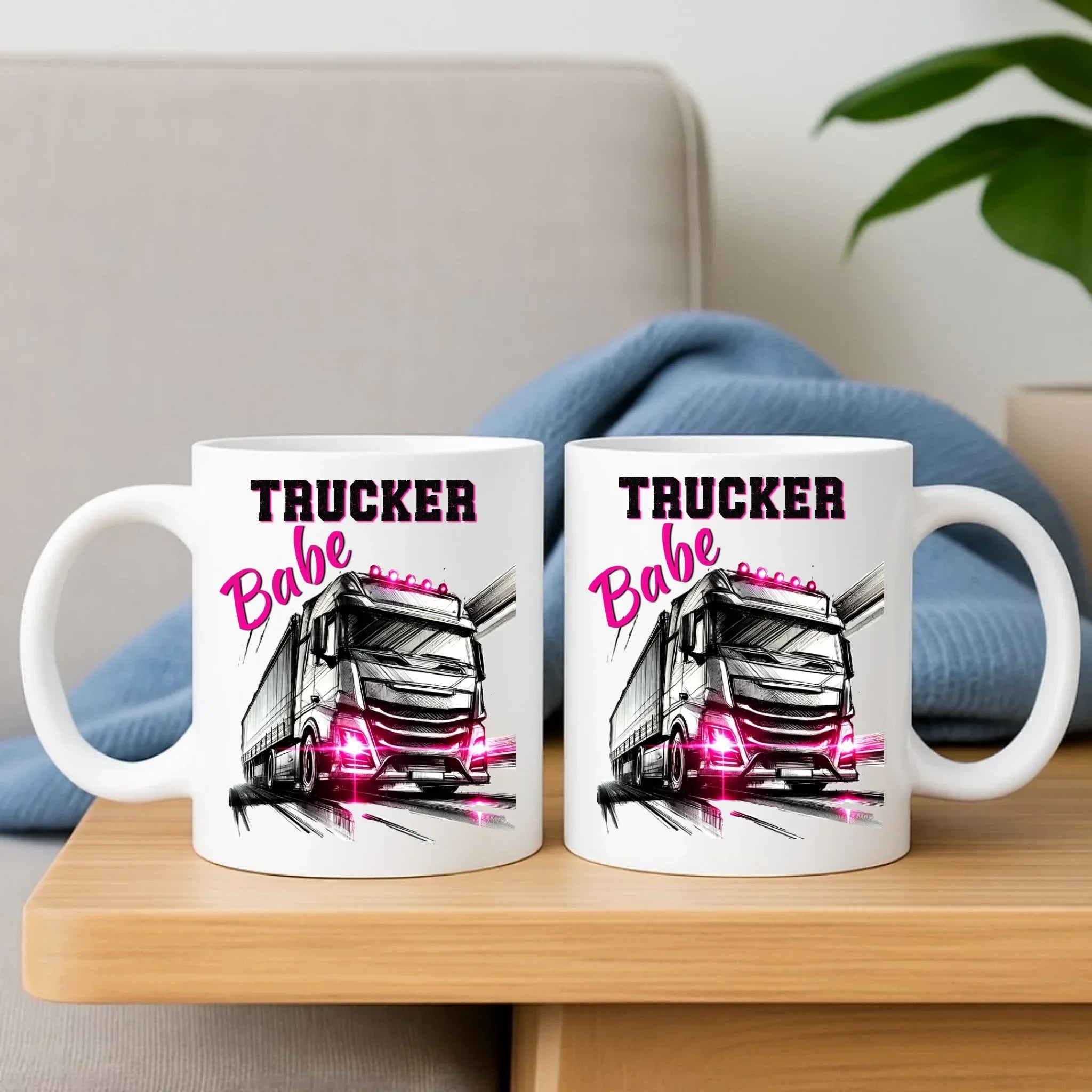 Zestaw poduszka i kubek - kierowca ciężarówki - Trucker Babe ZKT13 - StoryCups.pl