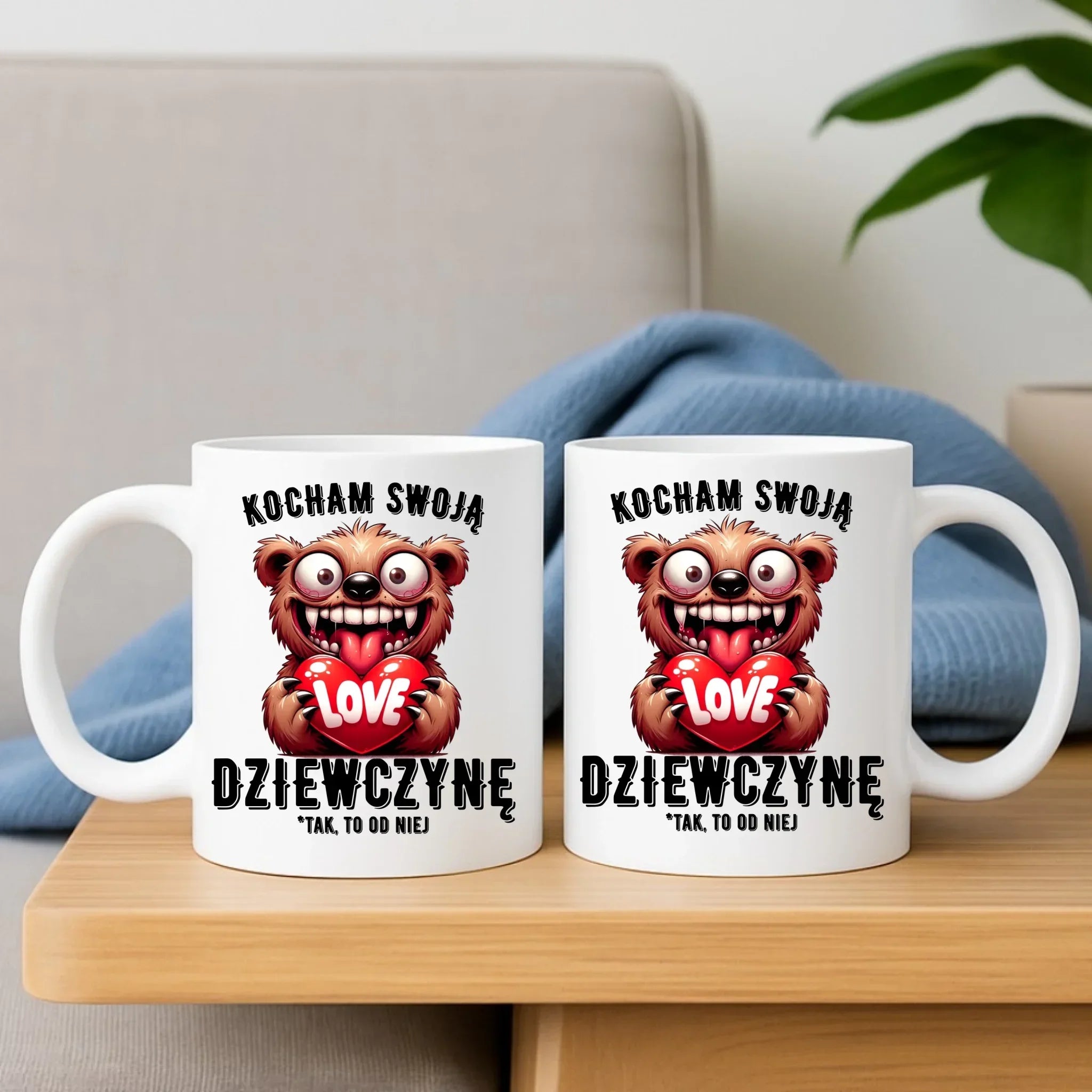 Zestaw poduszka i kubek dla chłopaka - Kocham swoją dziewczynę W30 - StoryCups.pl