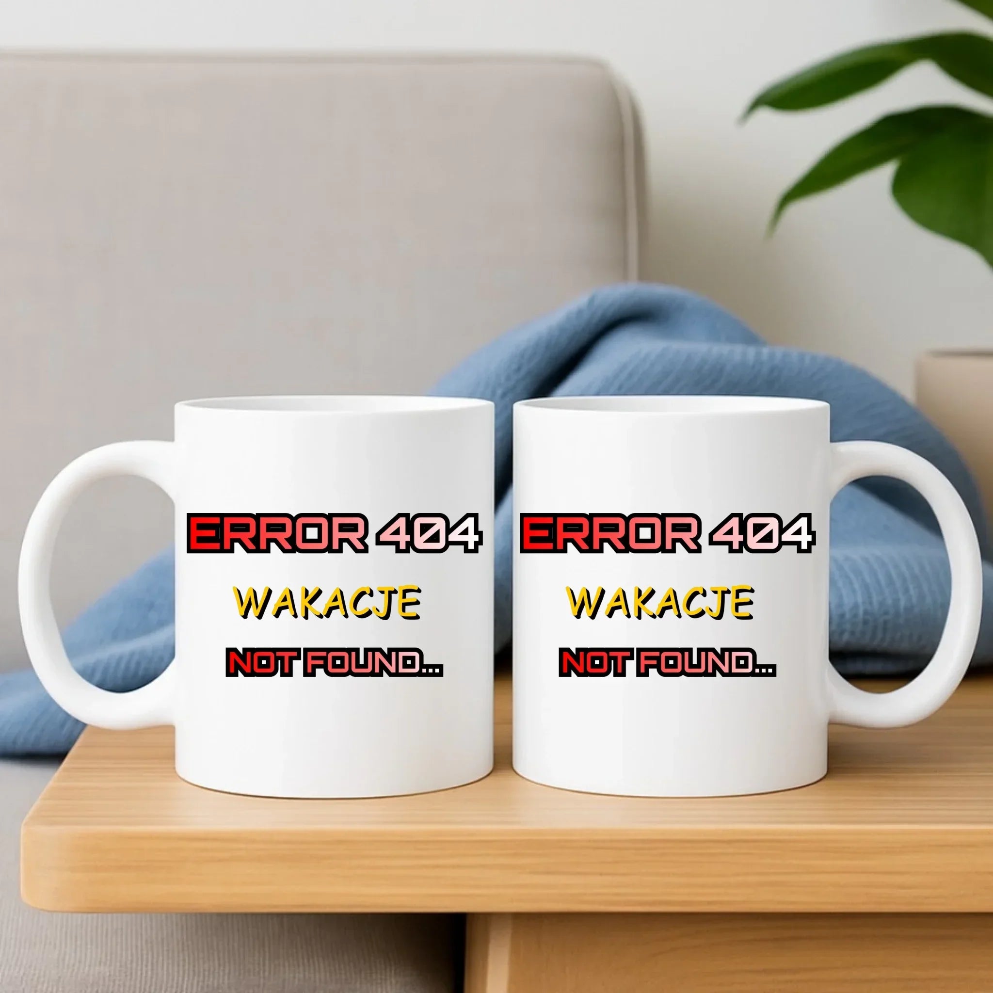 Zestaw poduszka i kubek szkolny - Error 404 - śmieszny SZ15 - StoryCups.pl