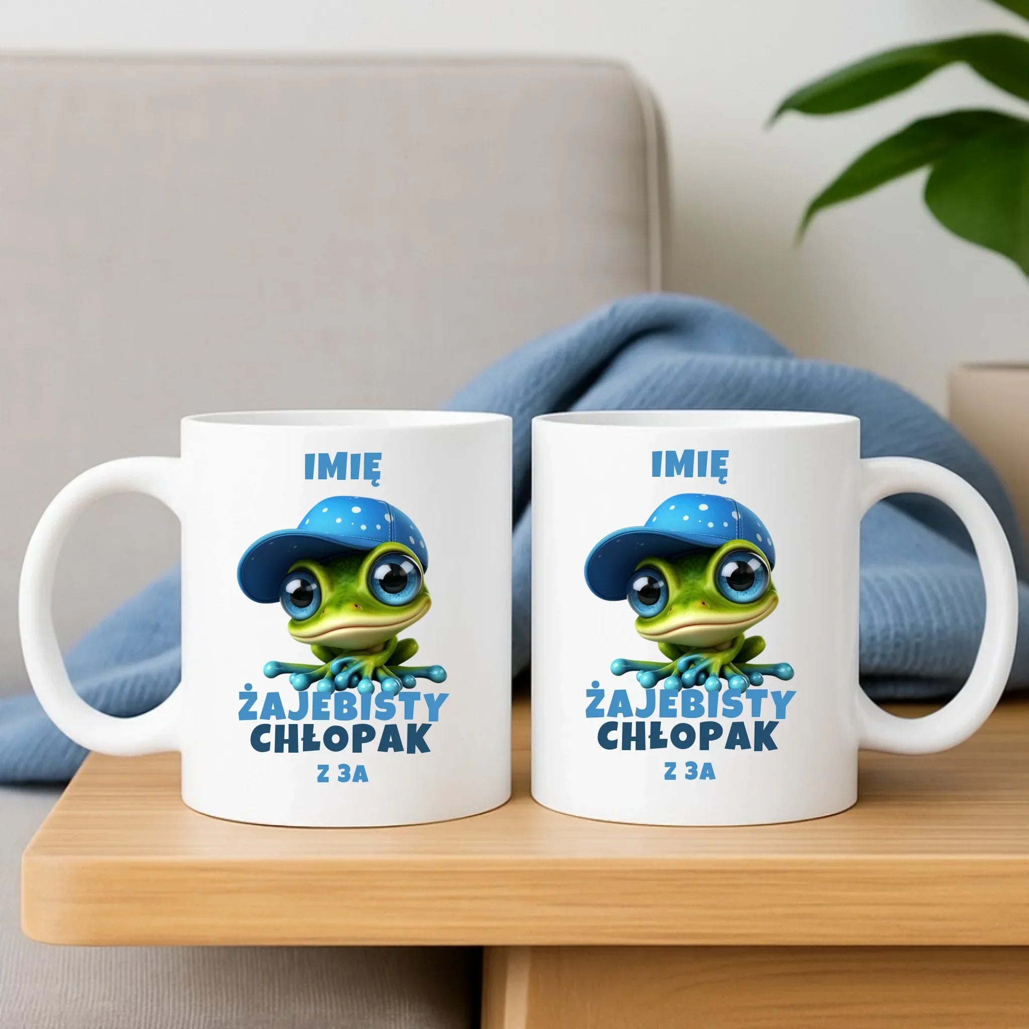 Zestaw poduszka i kubek - Żajebisty Chłopak - personalizowany DCH01 - StoryCups.pl