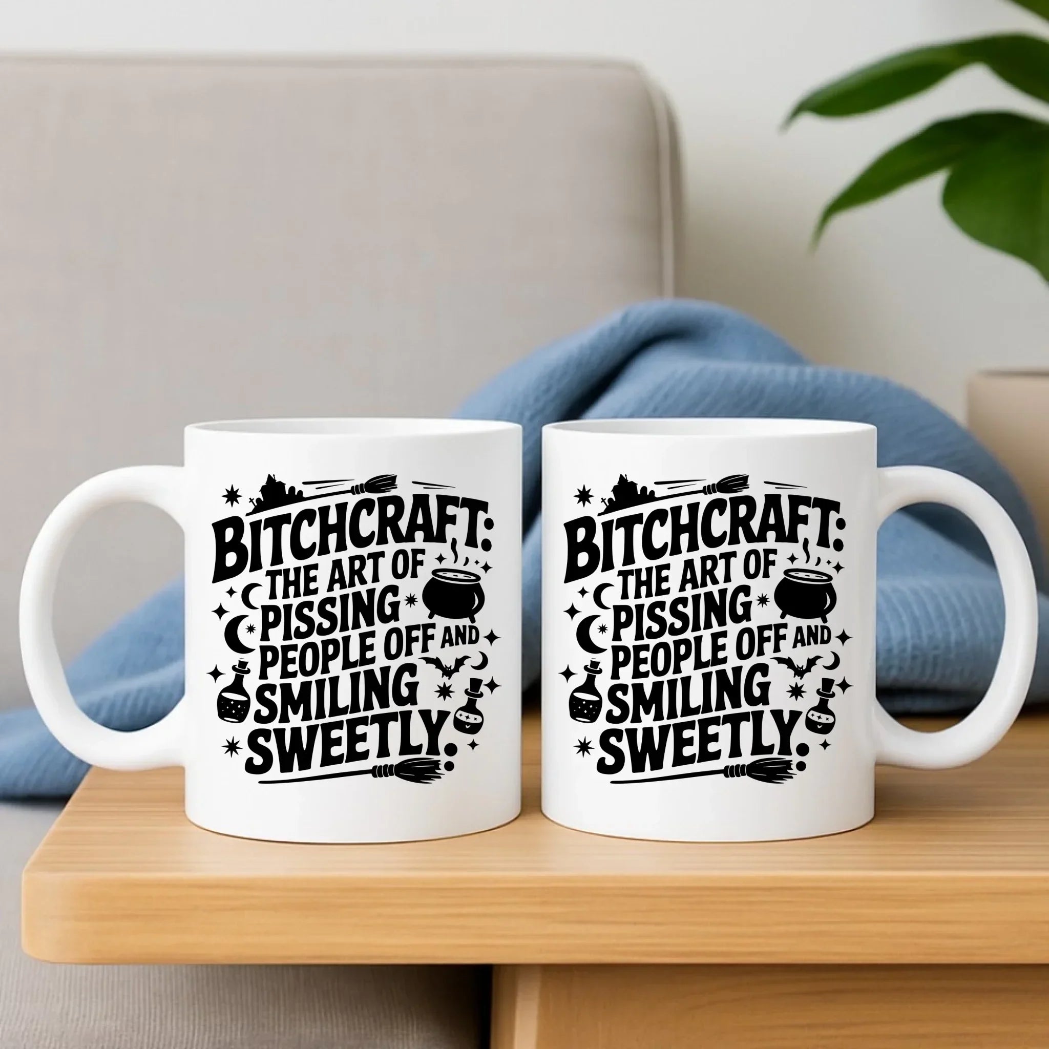 Zestaw poduszka i kubek na Halloween - Bitchcraft HL25 - StoryCups.pl