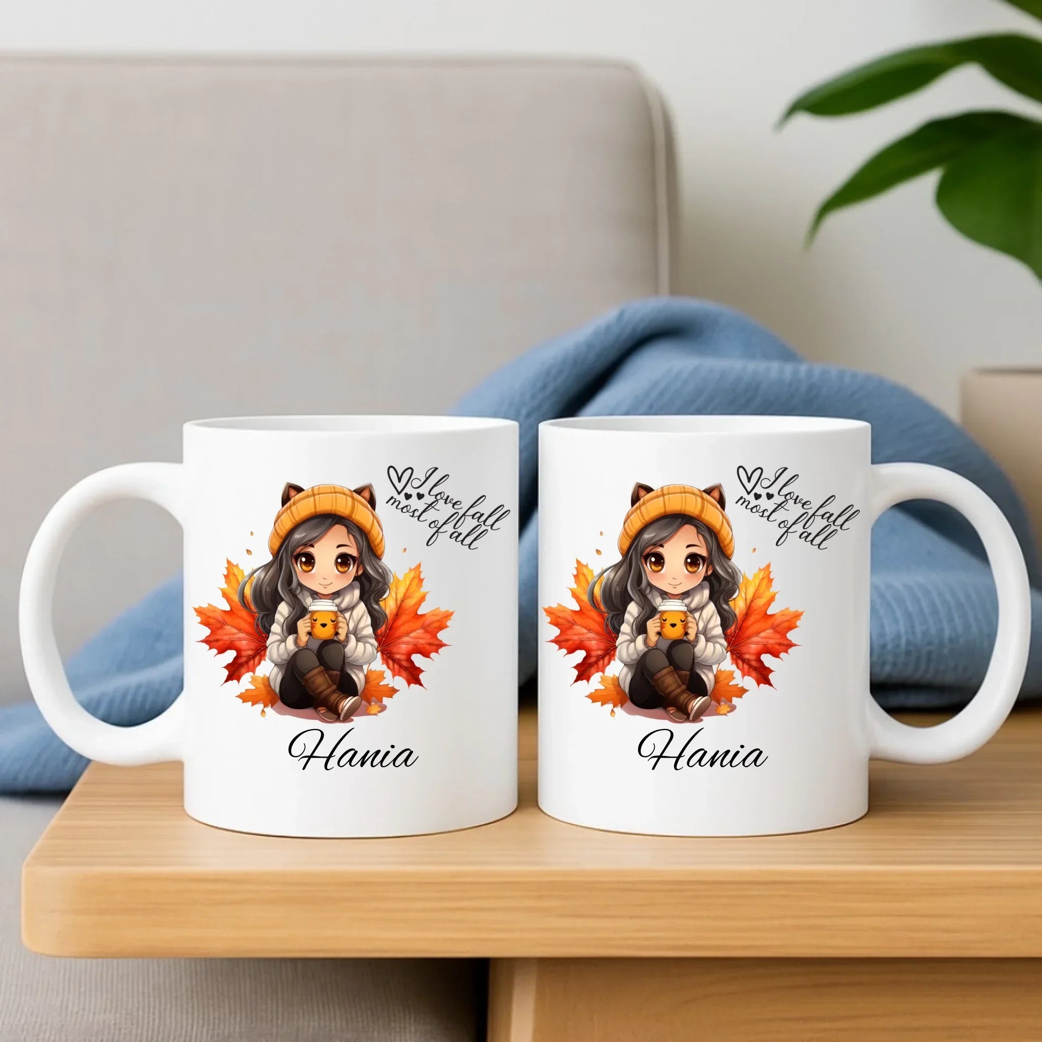 Zestaw poduszka i kubek jesieniara - Anime - personalizowany JS06 - StoryCups.pl