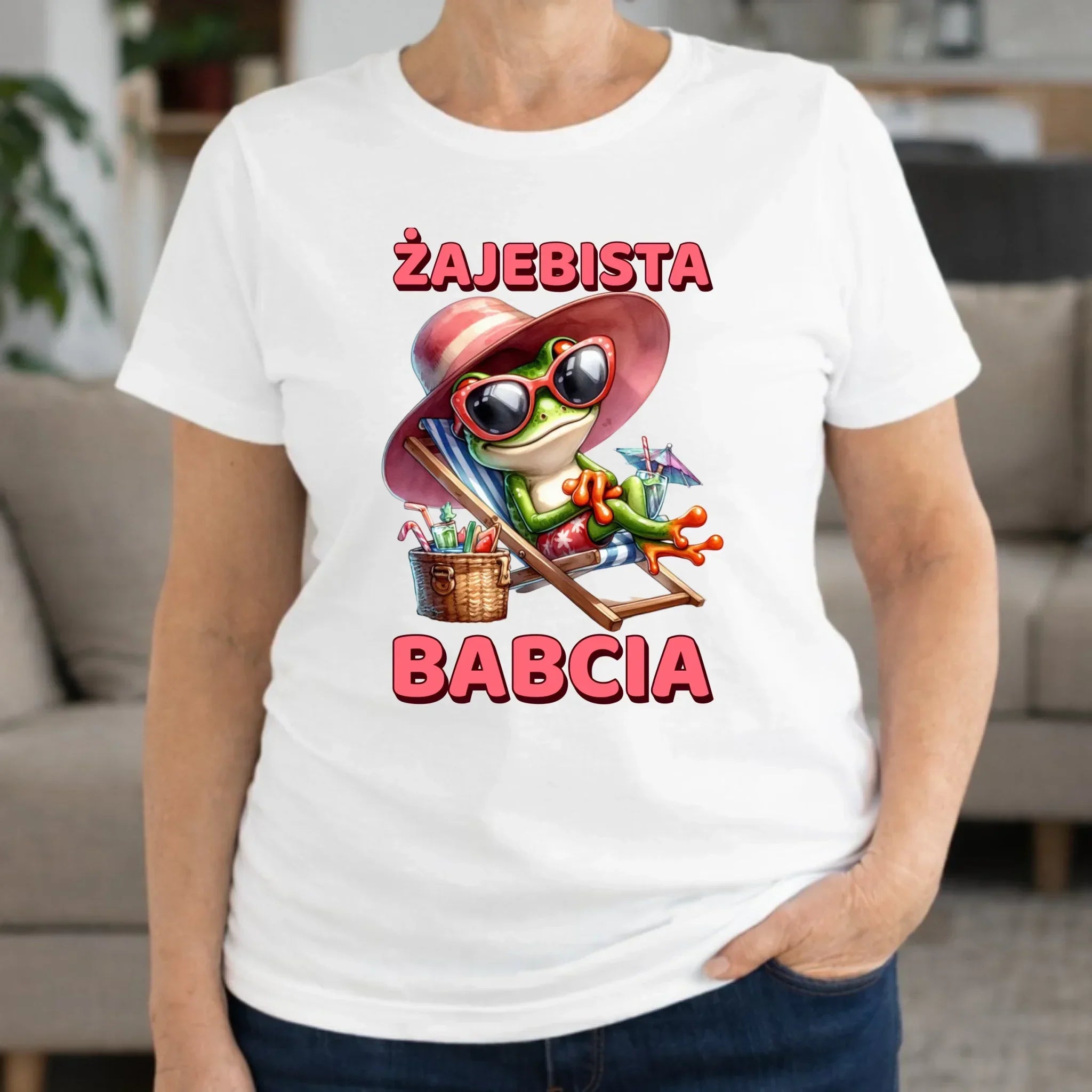 Koszulka dla babci - Żajebista Babcia Żaba B27 - StoryCups.pl
