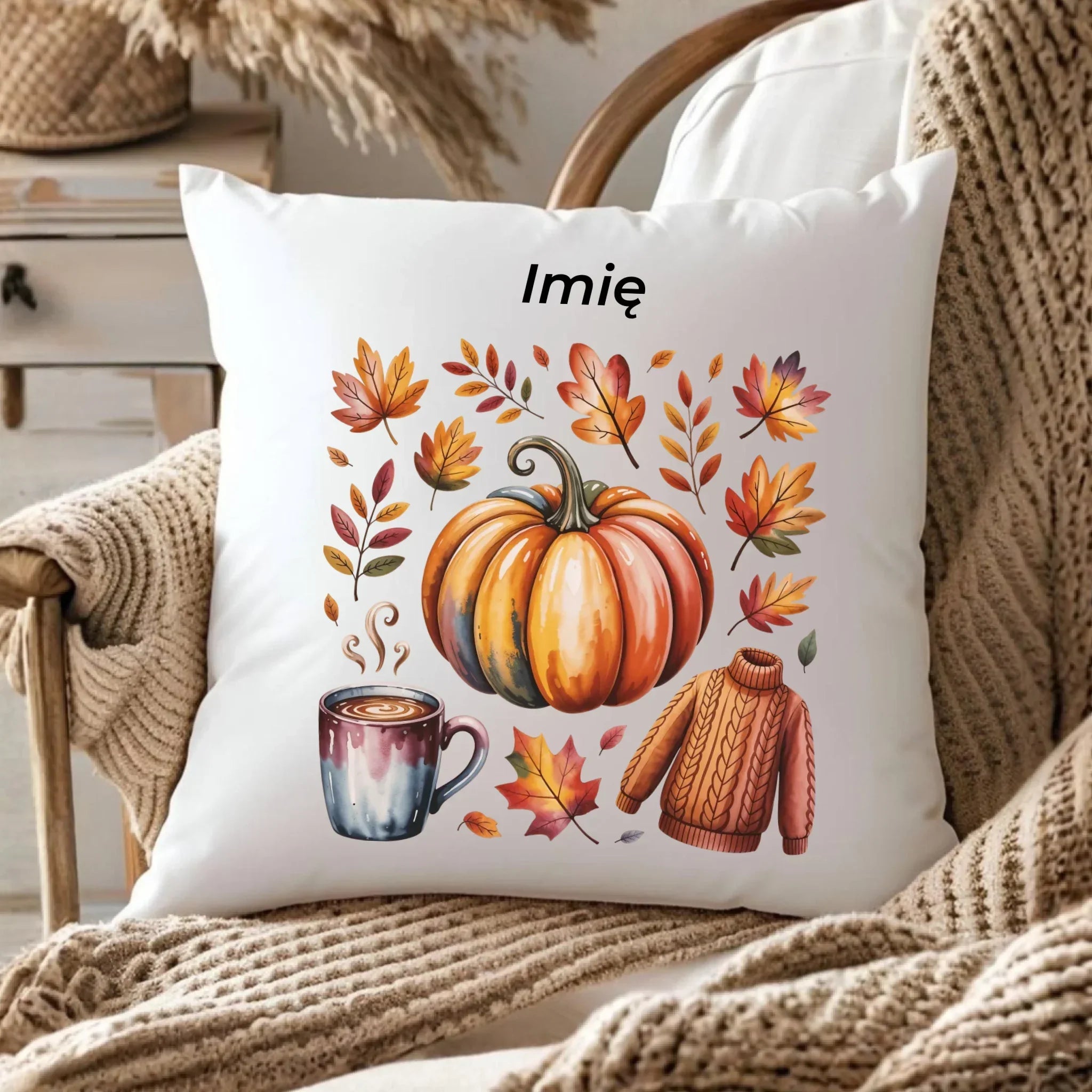 Poduszka jesienna - Złota jesień - personalizowana JS30 - StoryCups.pl