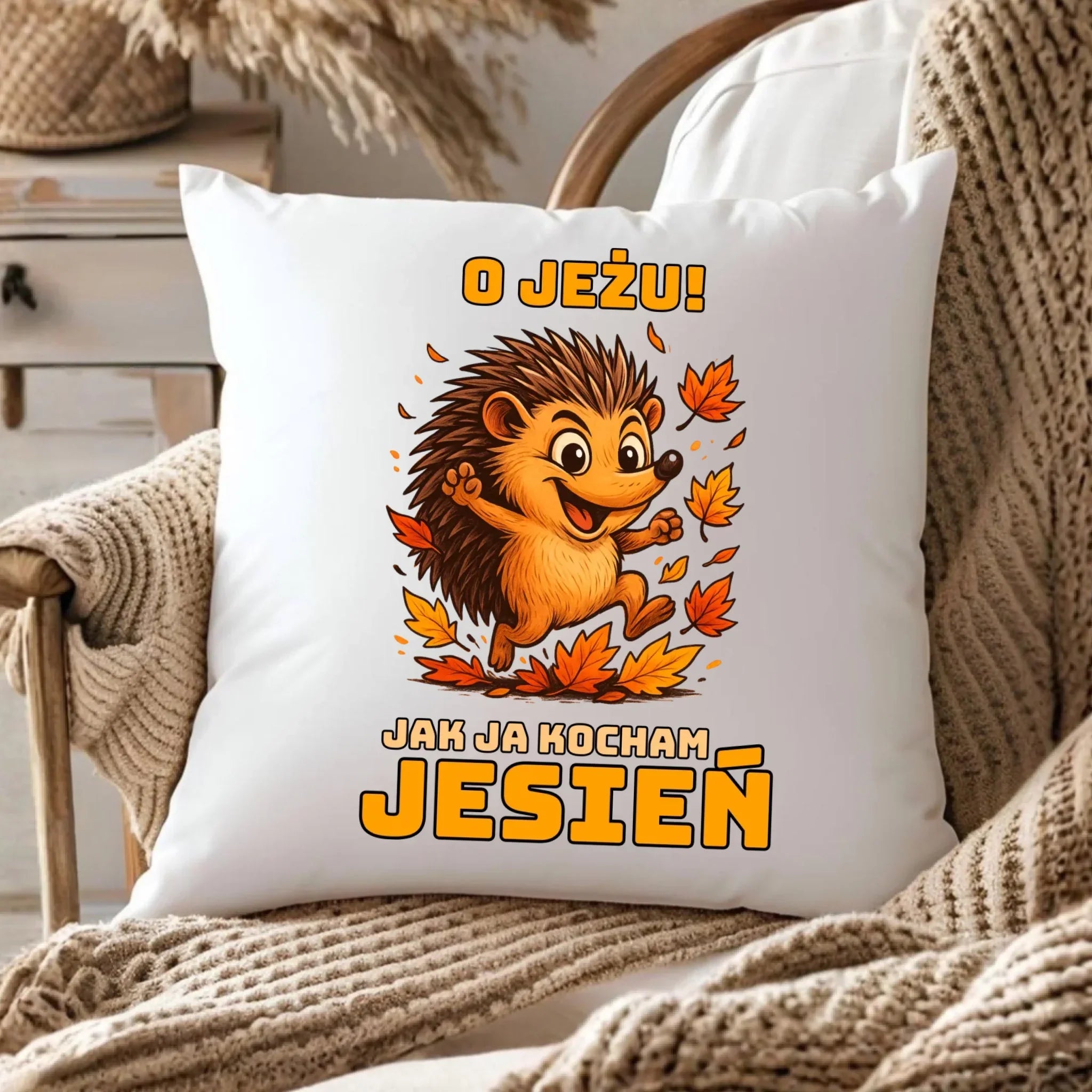 Poduszka jesienna - O JEŻU! Jak ja kocham jesień JS31 - StoryCups.pl