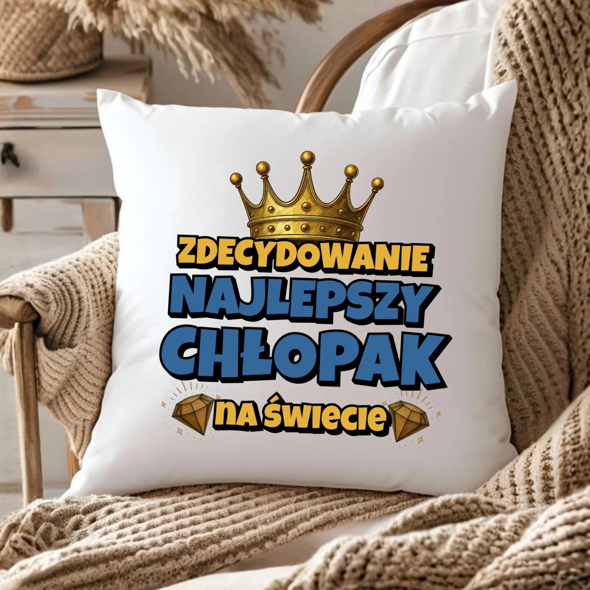 Poduszka - Prezent na Dzień Chłopaka - Najlepszy chłopak DCH21 - StoryCups.pl