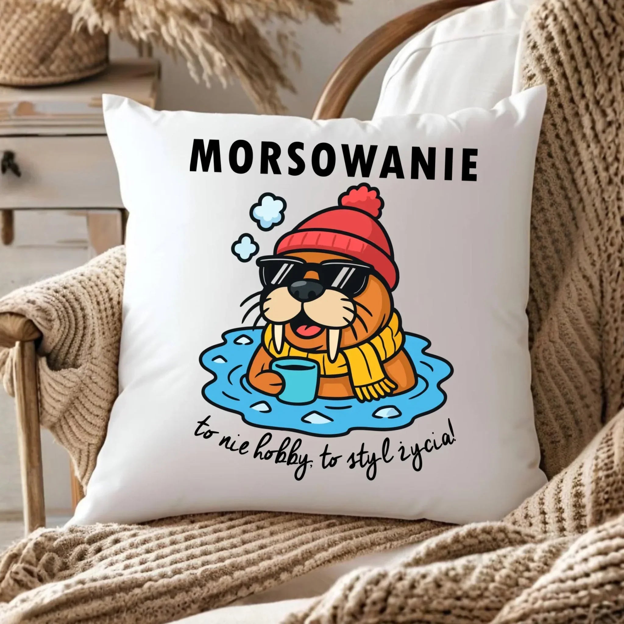 Poduszka - prezent dla morsa - Morsowanie to styl życia HM10 - StoryCups.pl