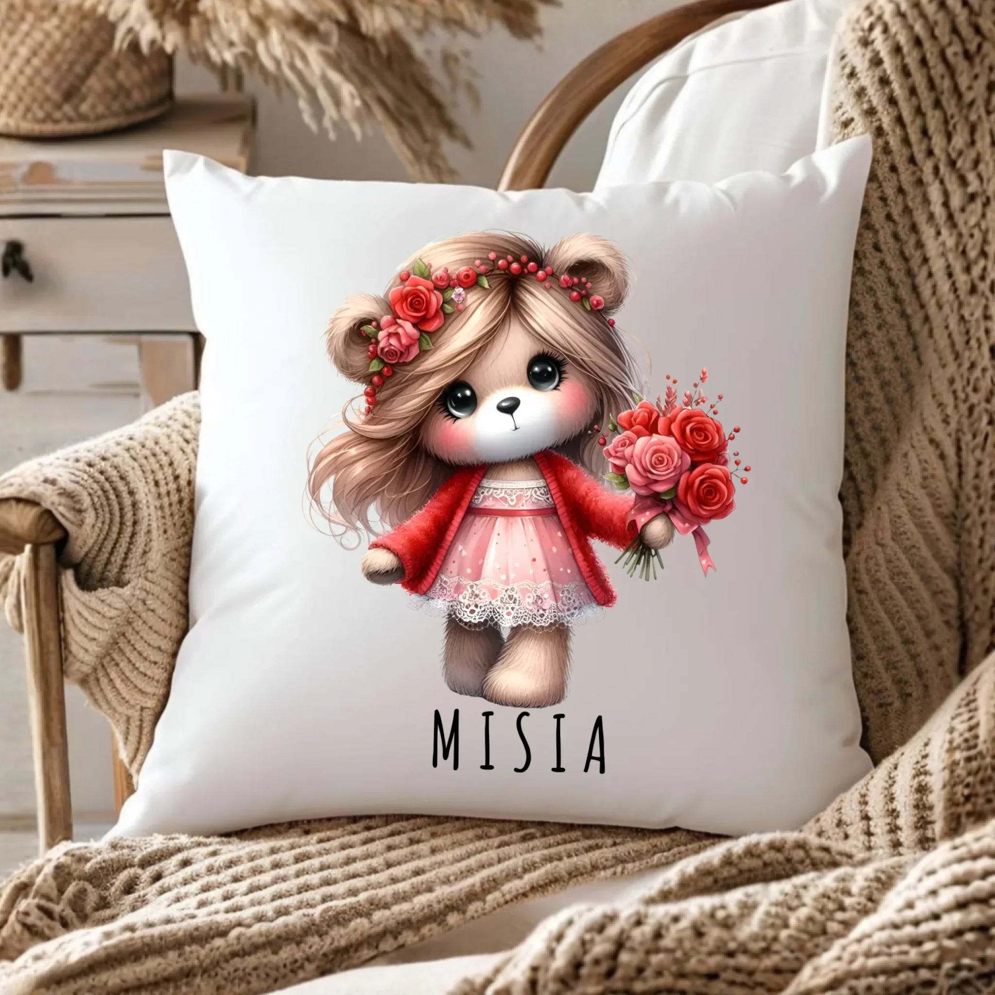 Poduszka dla dziewczyny - Misia W35 - StoryCups.pl